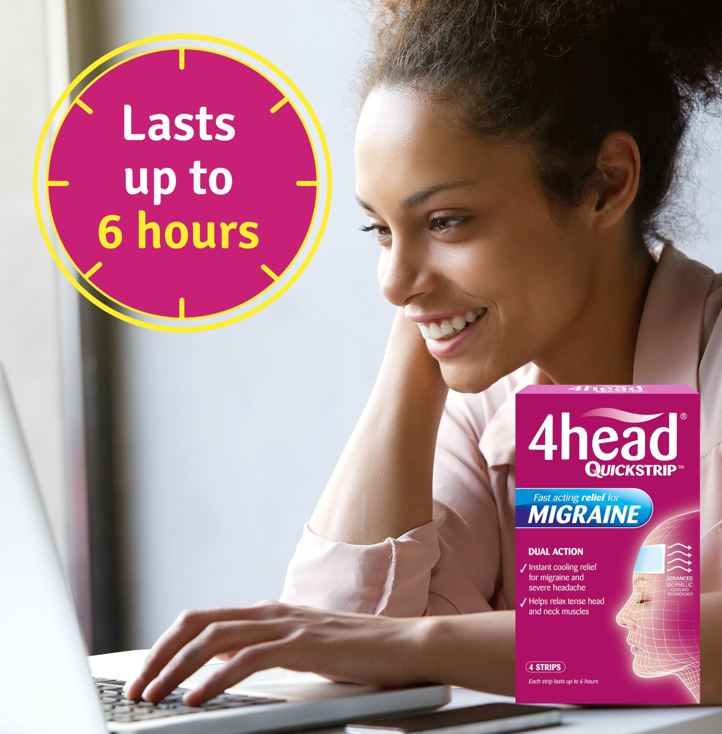 4Head Quickstrip Headache and Migraine Relief Strips - Pack of 4 4 Head Au supplements