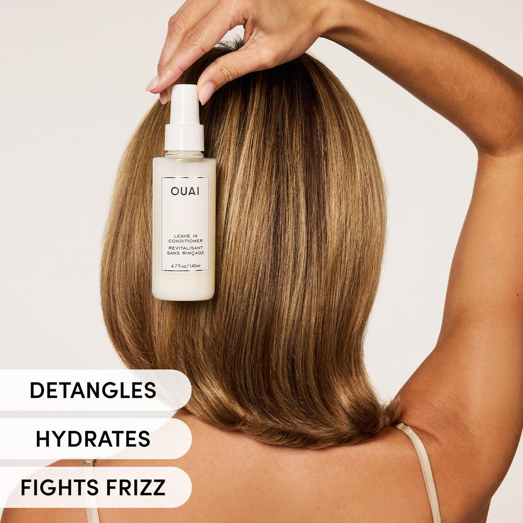 OUAI Leave In Conditioner & Heat Protectant for Hair - Prep Hair for Styling or Use as Detangling Spray to Fight Frizz & Flyaways - No Parabens, Sulfates or Phthalates (4.7 oz) OUAI Au supplements