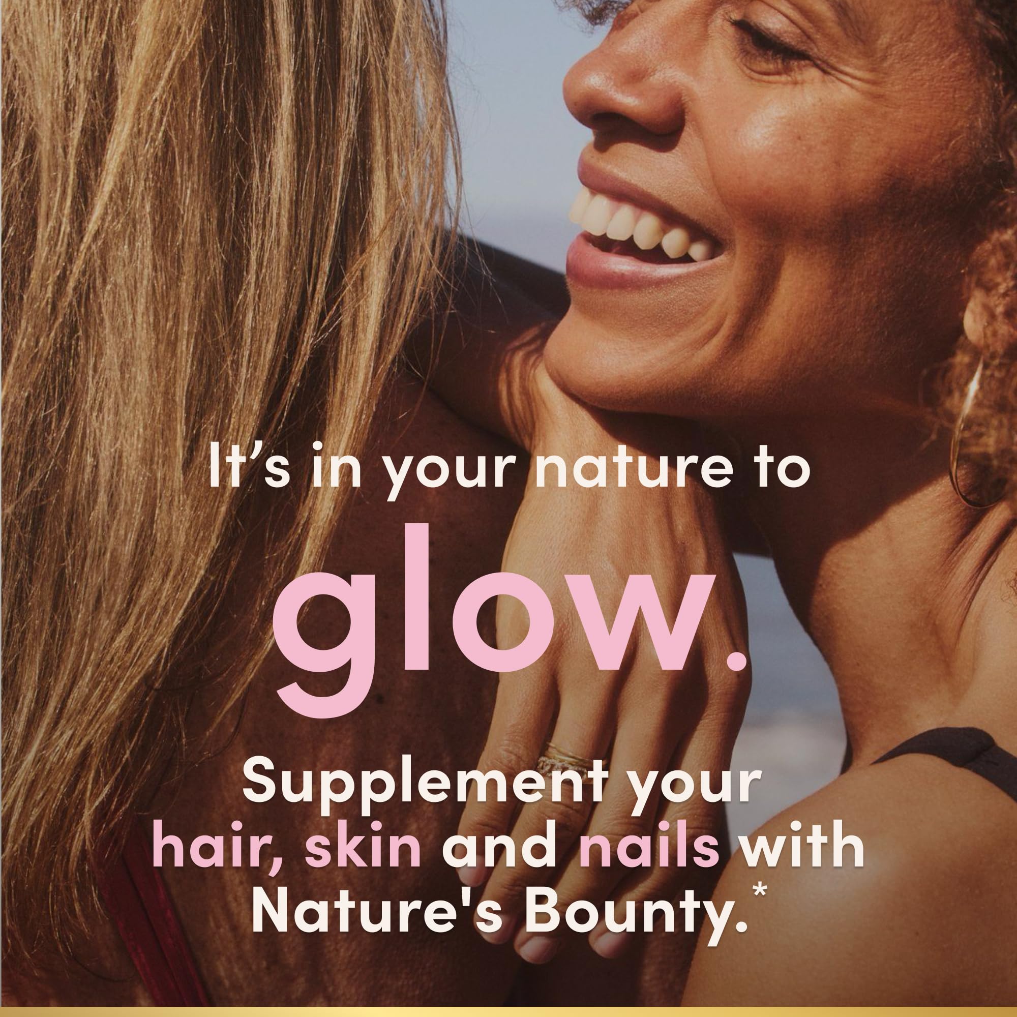 Nature's Bounty Optimal Solutions Hair, Skin & Nails with Biotin and Collagen, Citrus-Flavored Gummies Vitamin Supplement, 2500 mcg, 80 Ct, 40 Total Servings Nature's Bounty Au supplements