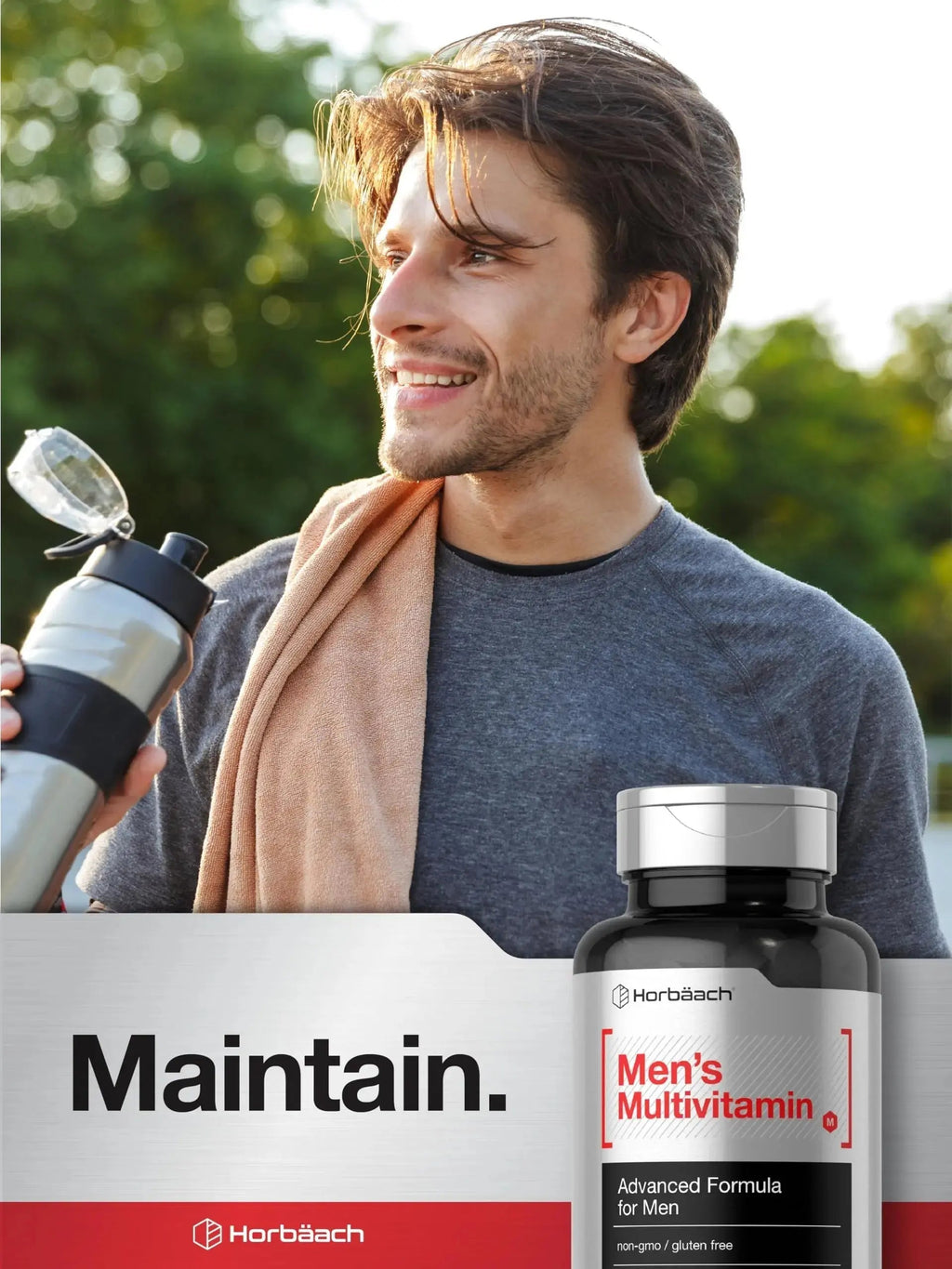 Horbäach Mens Multivitamin | 60 Caplets | Advanced Formula | with Vitamin C, D, Magnesium, Minerals & More | Horbäach Au supplements
