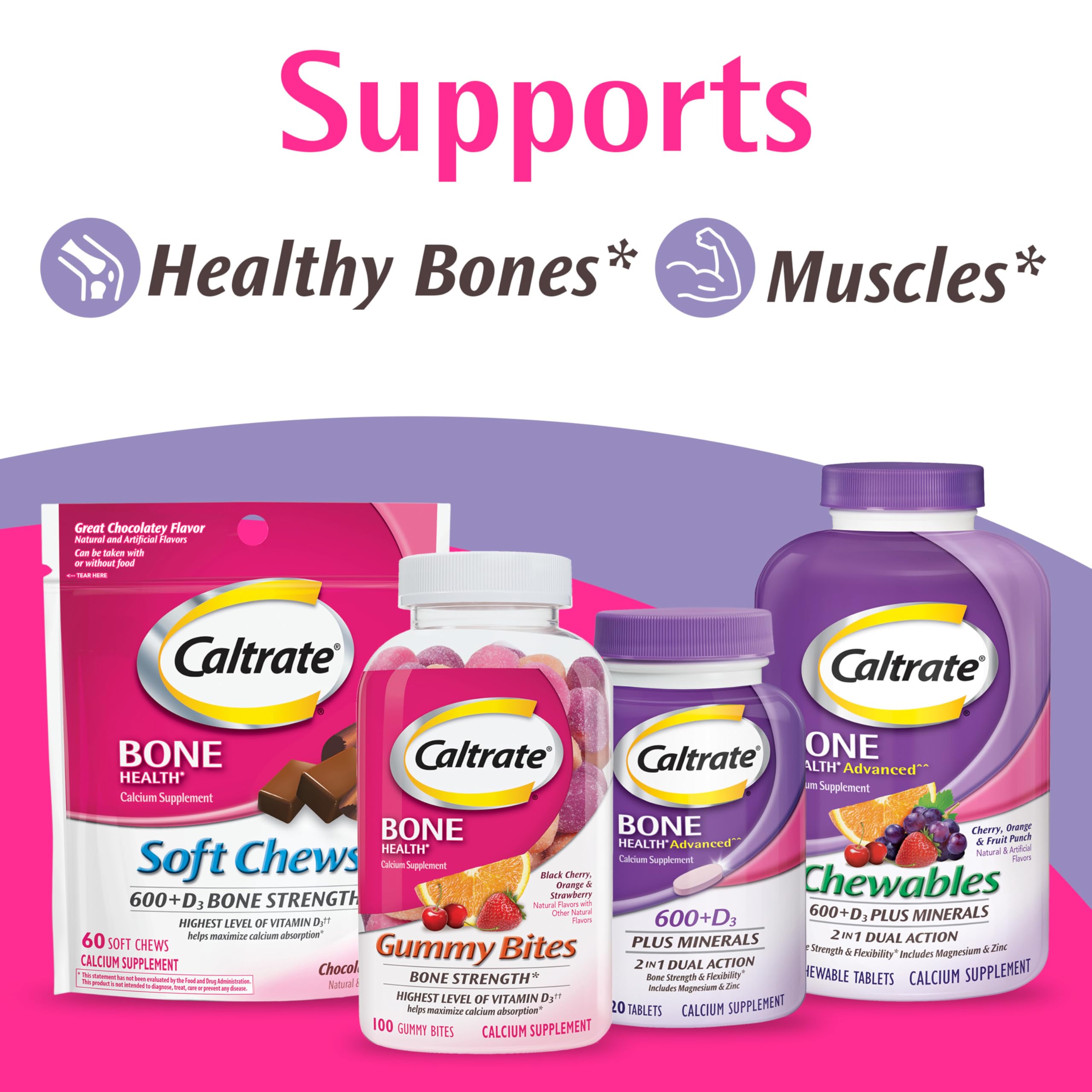 Caltrate Minis 600 Plus D3 Plus Minerals Calcium and Vitamin D Supplement Tablets, Bone Health and Mineral Supplement for Adults - 150 Count