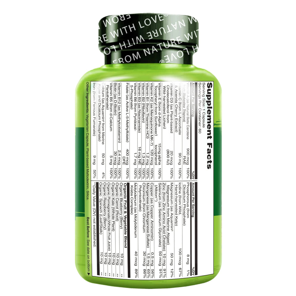 NATURELO One Daily Multivitamin for Women - Energy Support - Whole Food Supplement NATURELO Au supplements