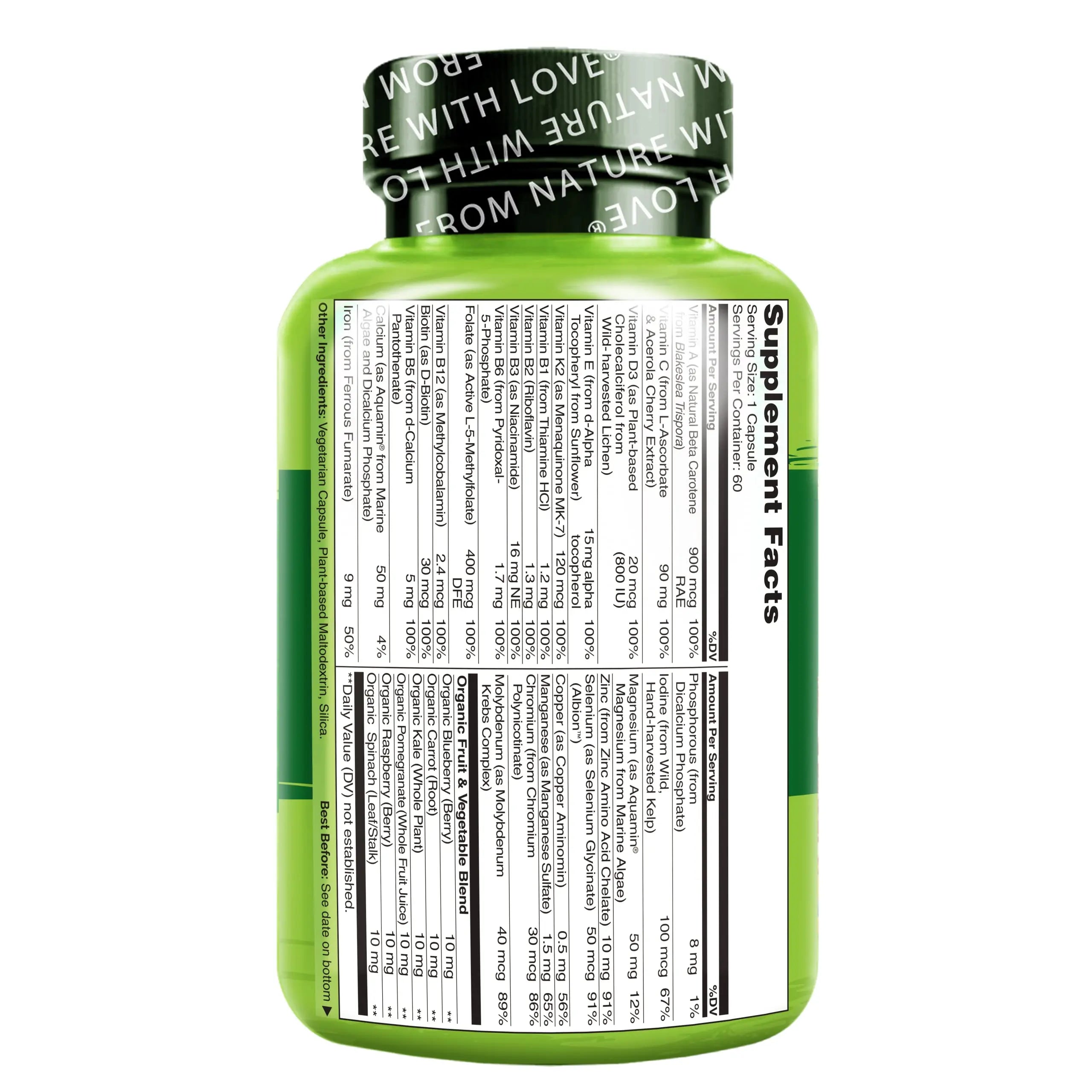 NATURELO One Daily Multivitamin for Women - Energy Support - Whole Food Supplement NATURELO Au supplements