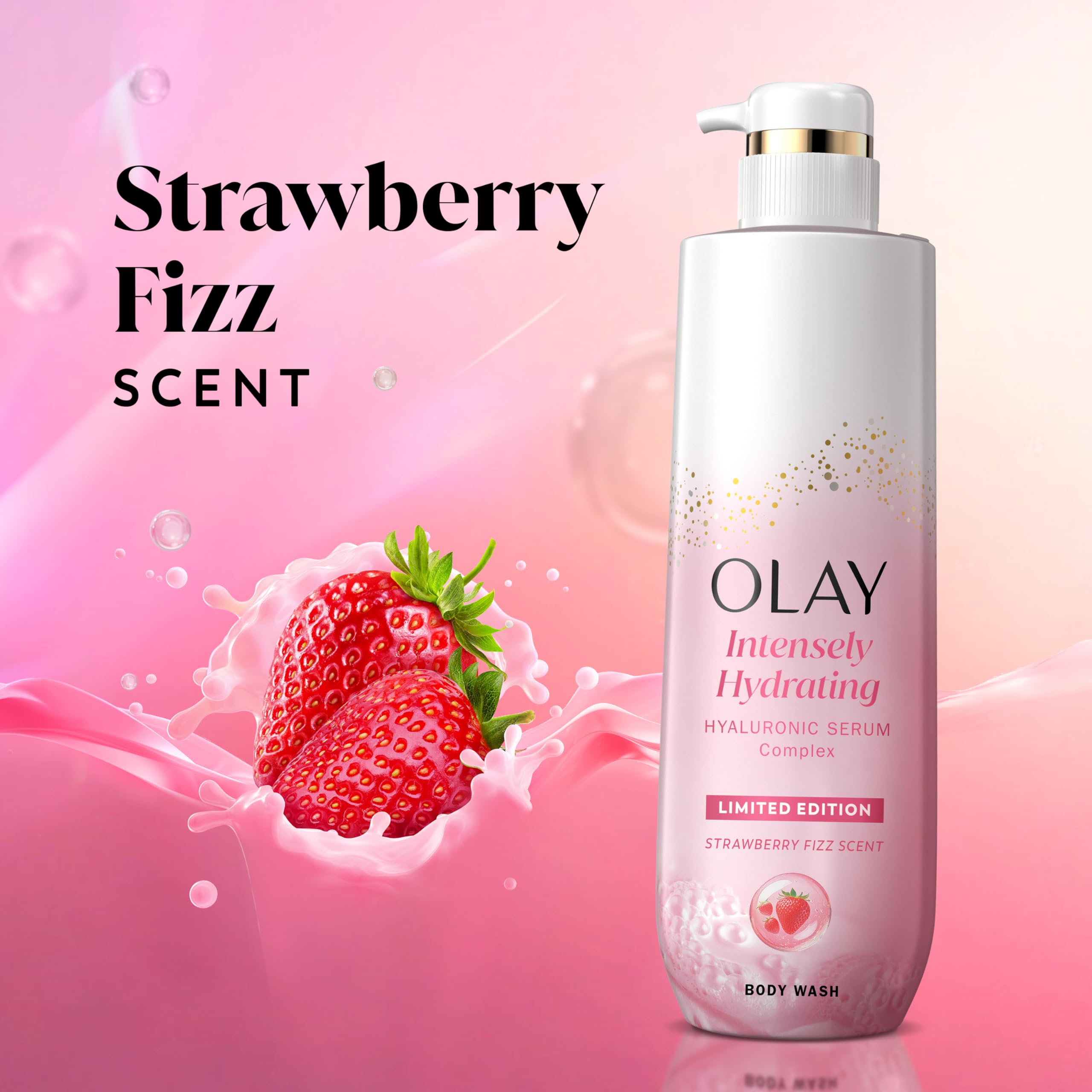 Olay Body Wash for Women, Intensely Hydrating, Pro-Hyaluronic Acid Serum Complex