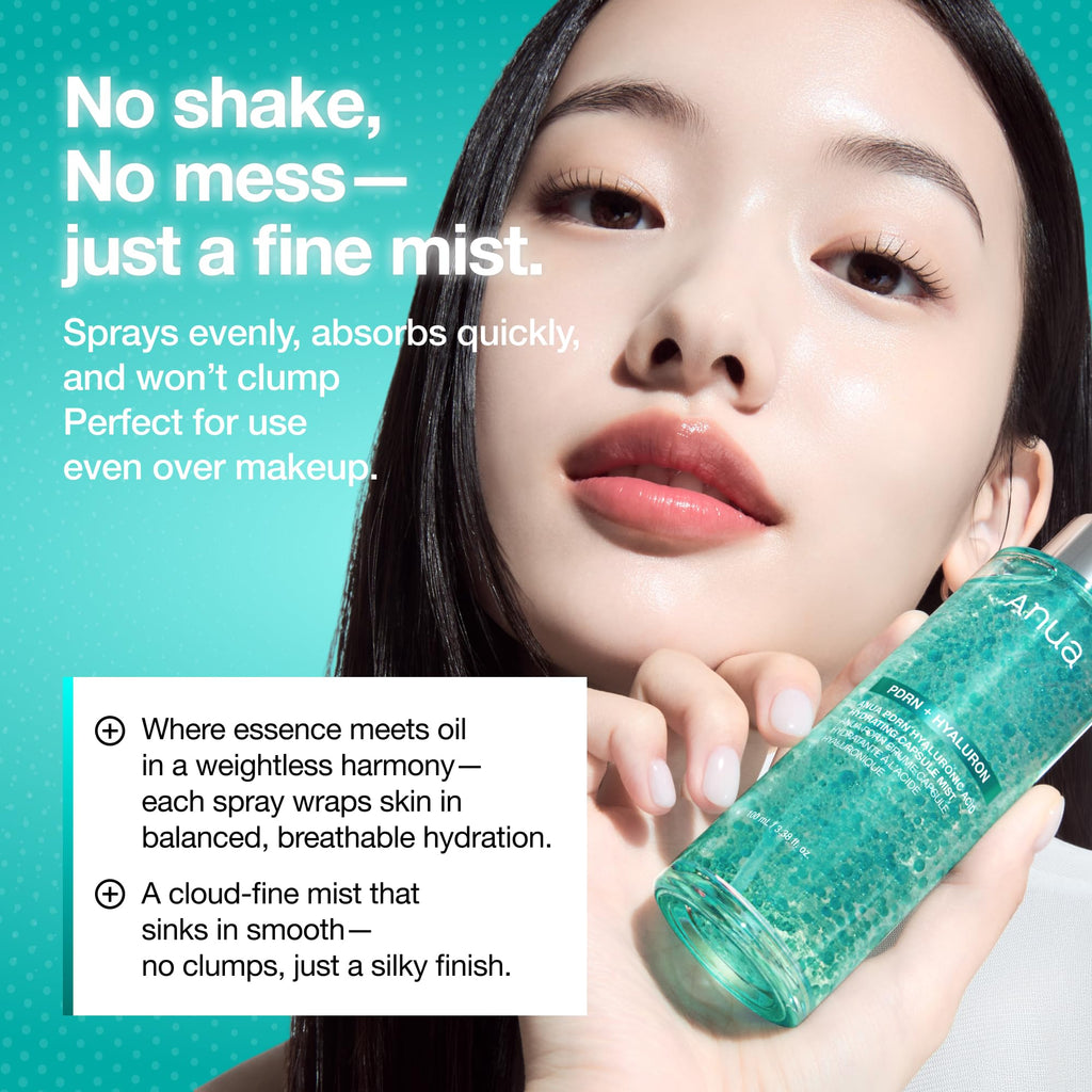 ANUA PDRN Collagen Glow Facial Serum Spray, Hydrating Face Mist, Hyaluronic Acid