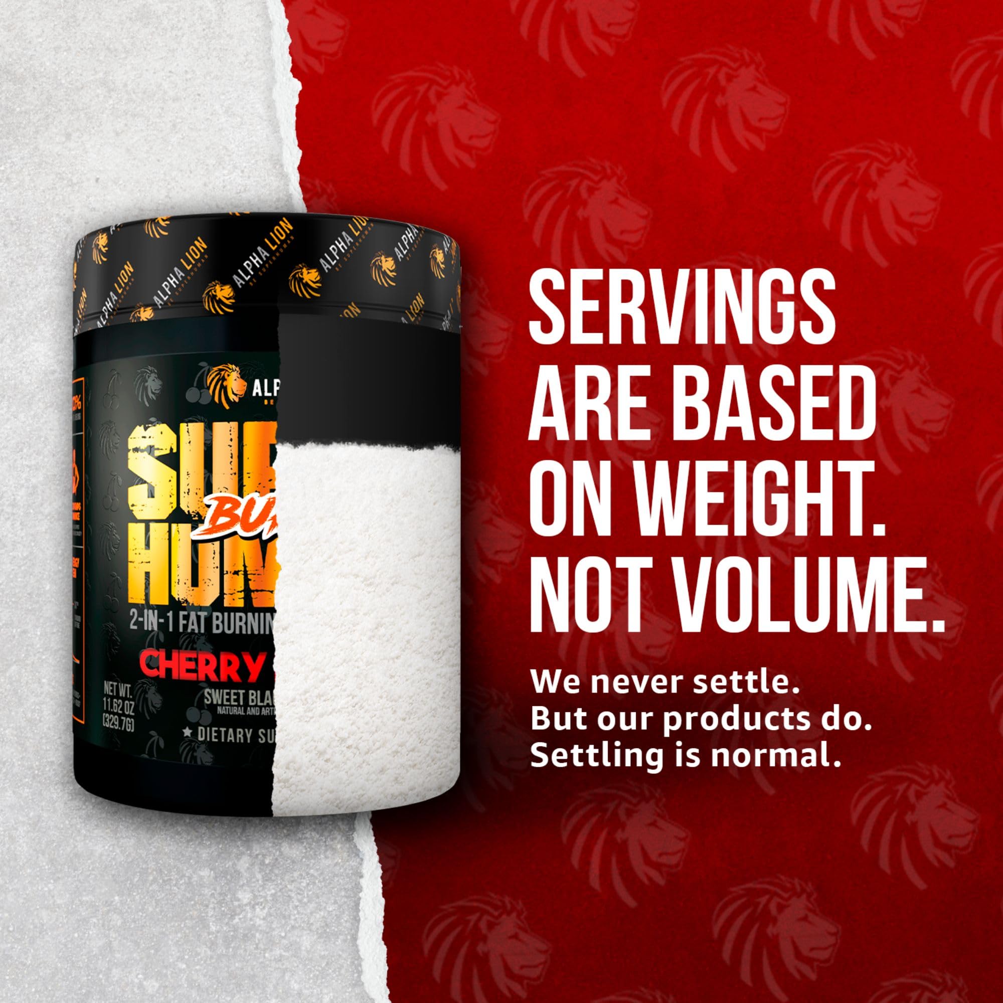ALPHA LION Superhuman Burn – 2 in 1 Metabolism Booster Pre Workout and Thermogenic Burner for Men – Appetite Suppressant