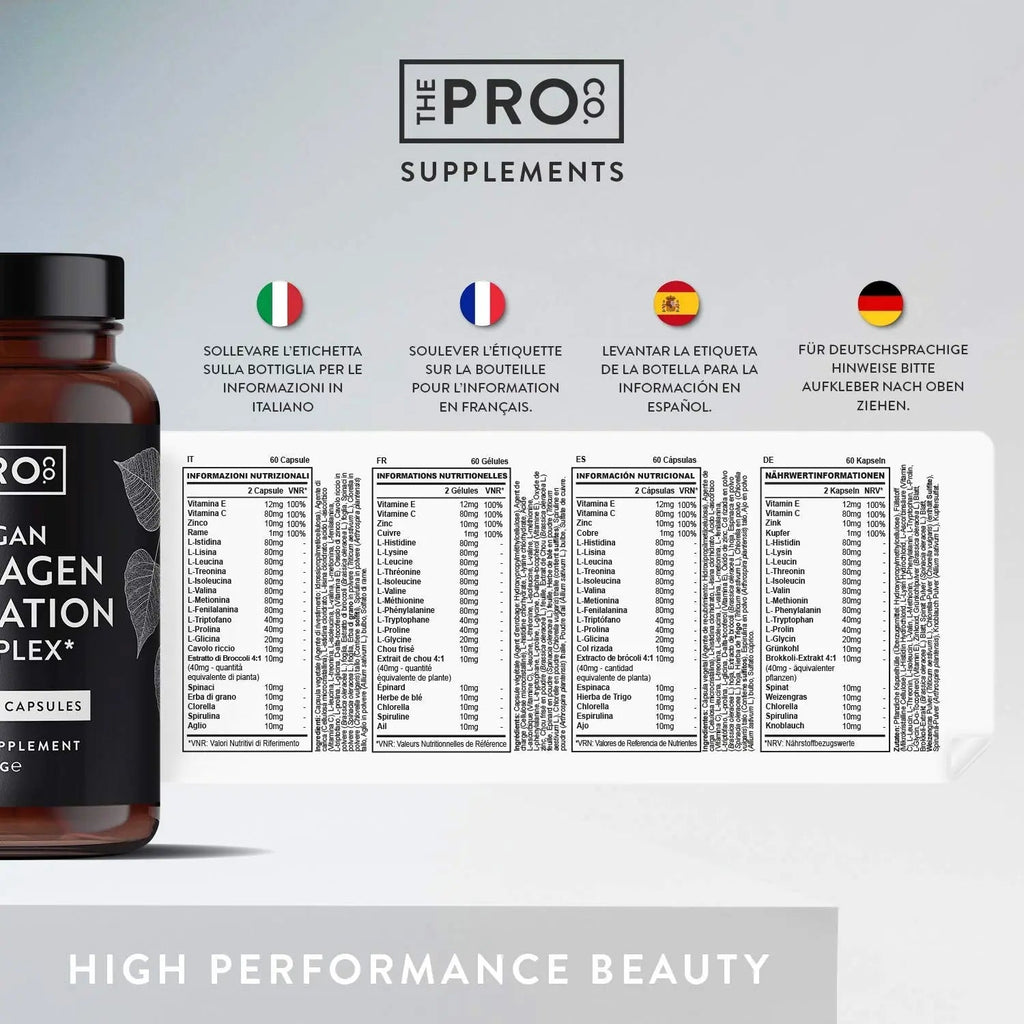 Premium Vegan Collagen Booster Supplement - Hair Skin & Nails Vitamins The Pro Co Au supplements