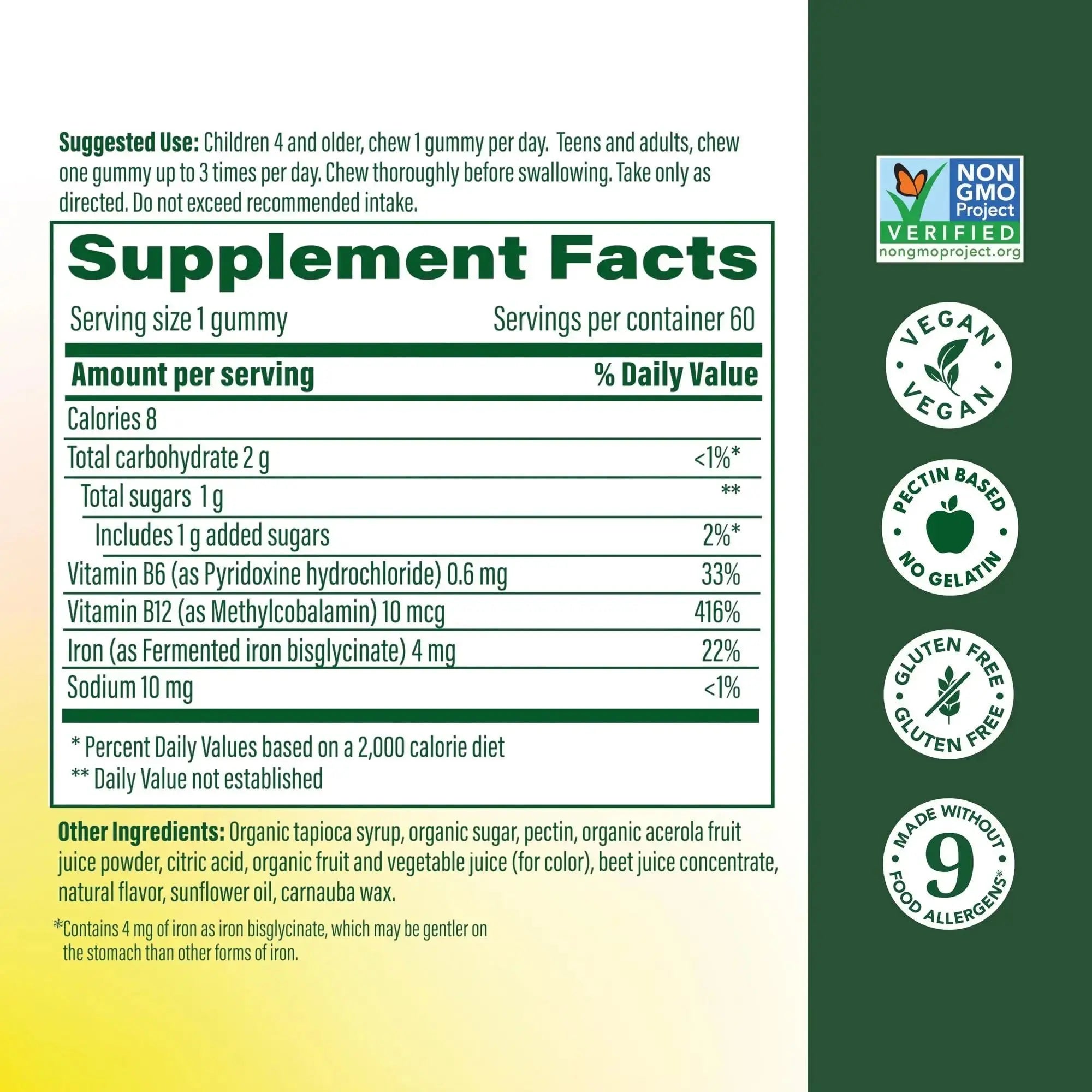 Megafood Iron Energy Gummies, Iron Supplement for Women, Men, Teens & Kids with Vitamin B12 & B6, Vitamins MegaFood Au supplements