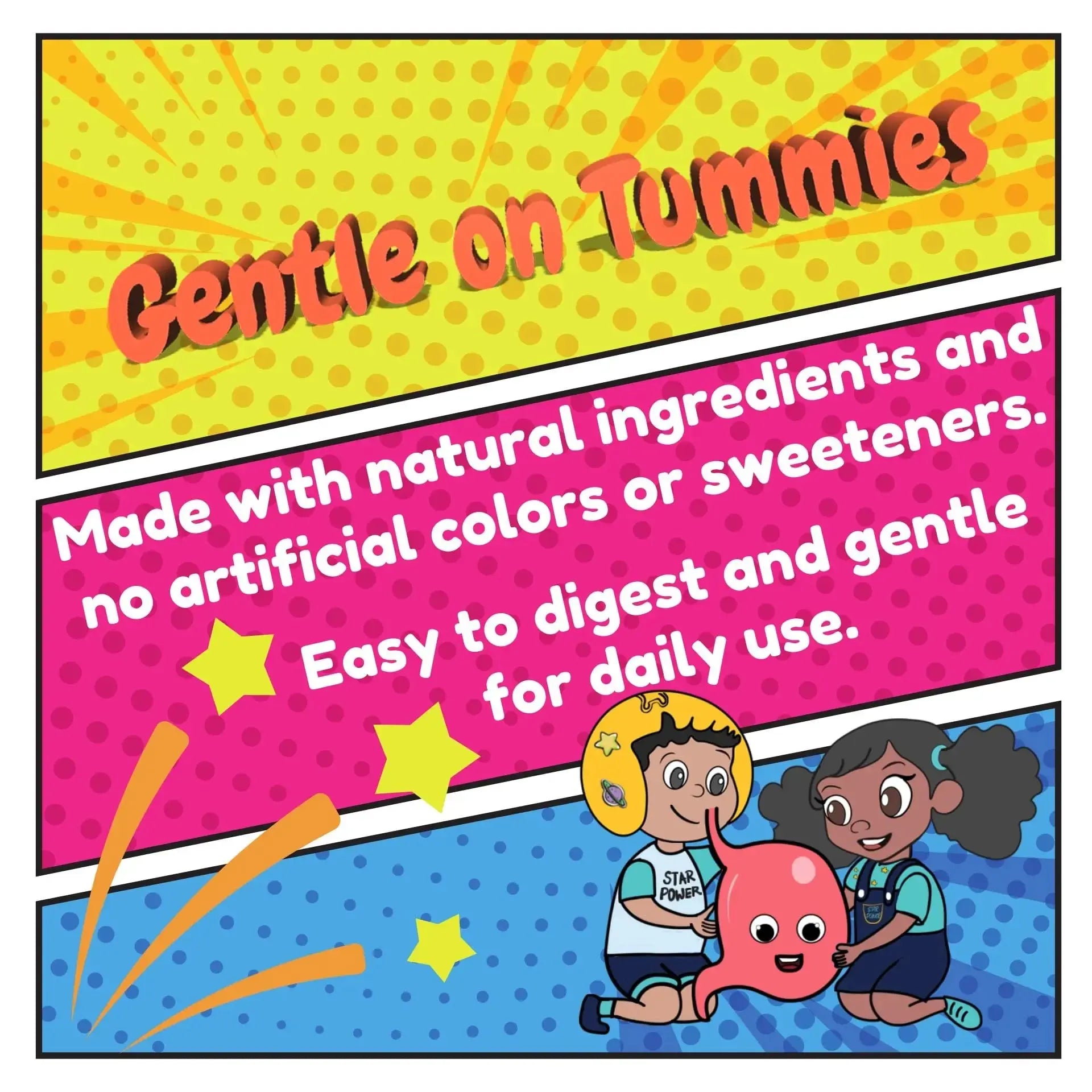 Stars Kids Multivitamin Gummies with Omega 3, Vitamins for Kids with A, B, C, D, Plant Based Multi Vitamins for Children, Manganese Vitastars Au supplements
