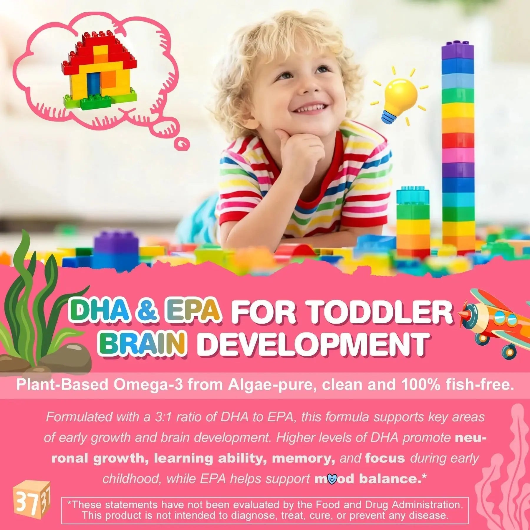 Organic Toddler Multivitamin Gummies + Omega-3 (DHA/EPA), Postbiotics | kids 2+ multivitamin | Vitamins A C D3 Methyl B12 Folate Zinc EnvyCure Au supplements
