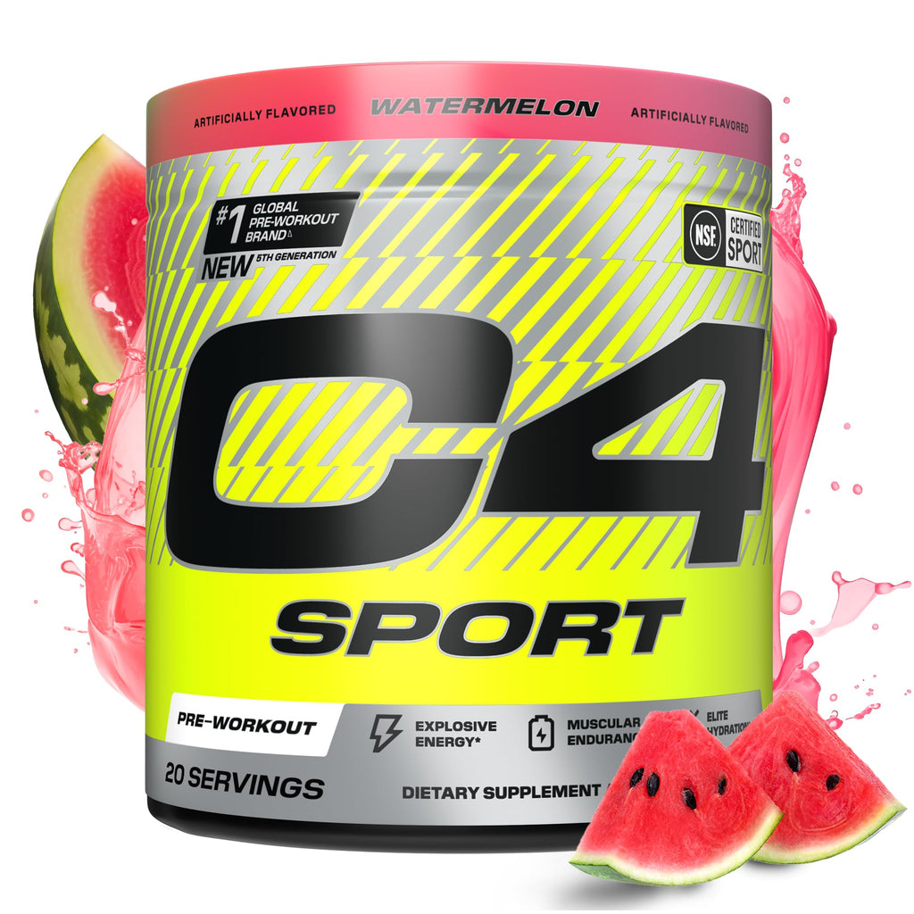 Cellucor C4 Sport Pre Workout Powder - NSF Certified for Sport - Elite Hydration - 200mg Caffeine + Creatine + Beta-Alanine
