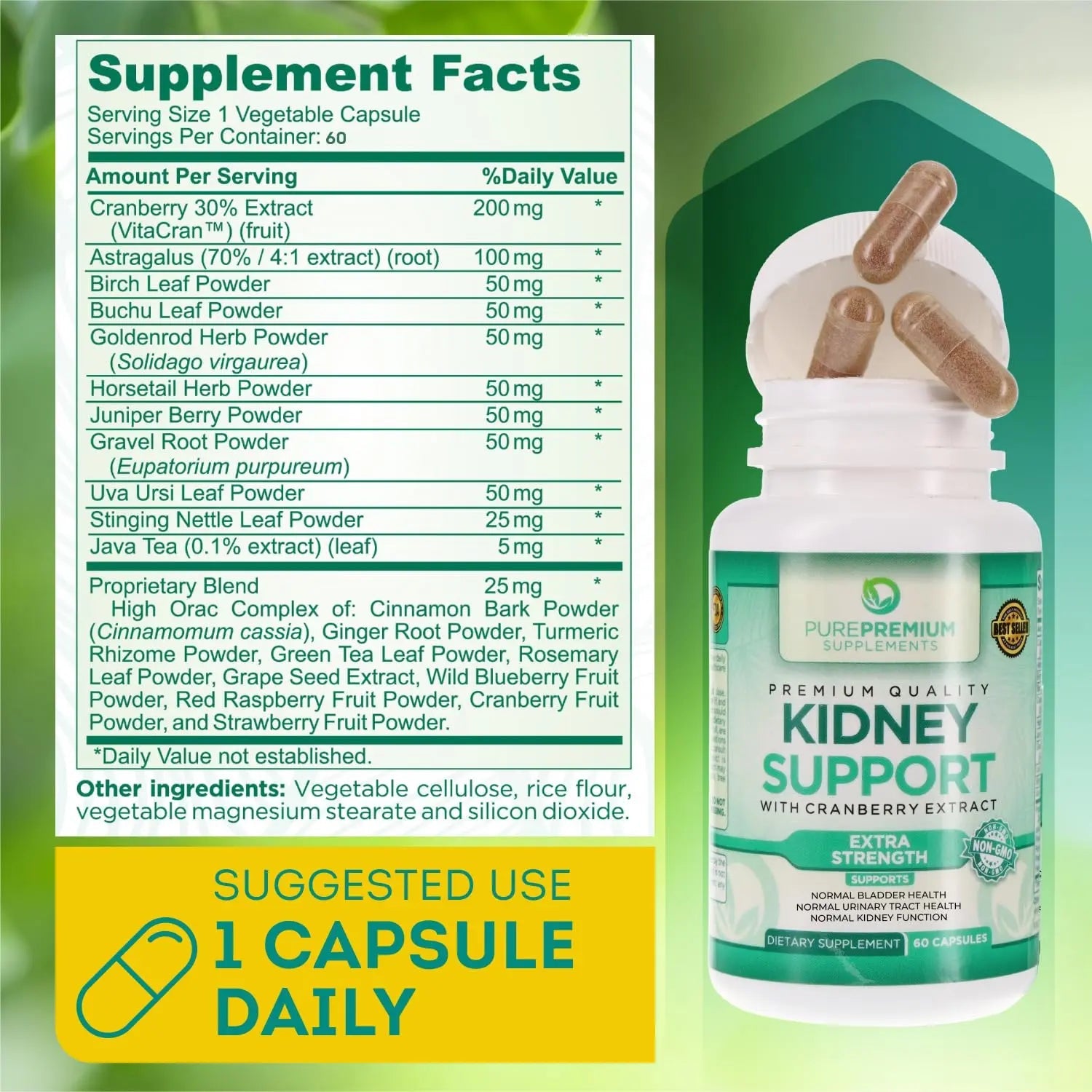 PurePremium Kidney Support Supplement with Cranberry Extract - Kidney Cleanse, Detox PurePremium Supplements Au supplements