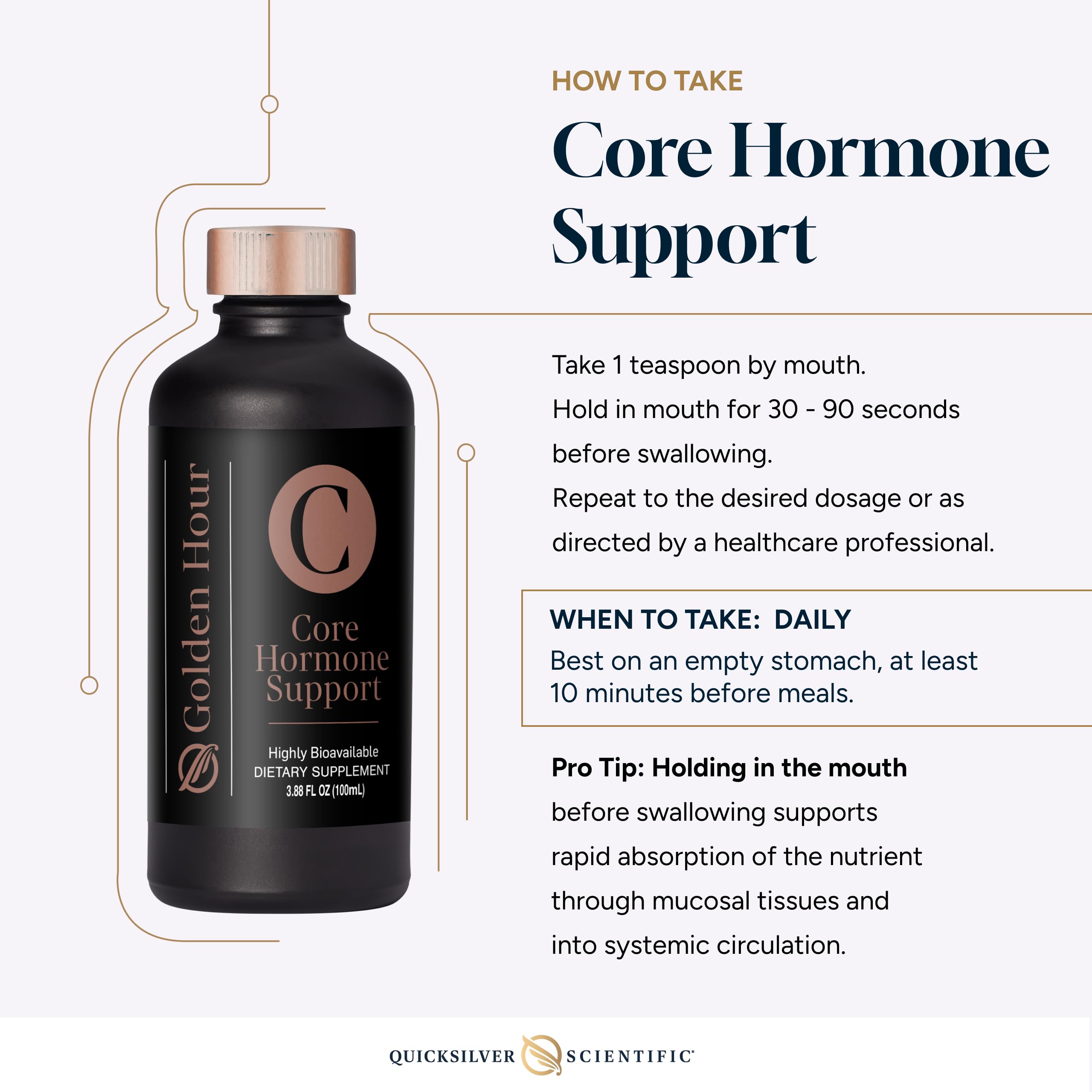 Quicksilver Scientific Core Hormone Support 3.88 fl oz (100ml) Quicksilver Scientific Au supplements