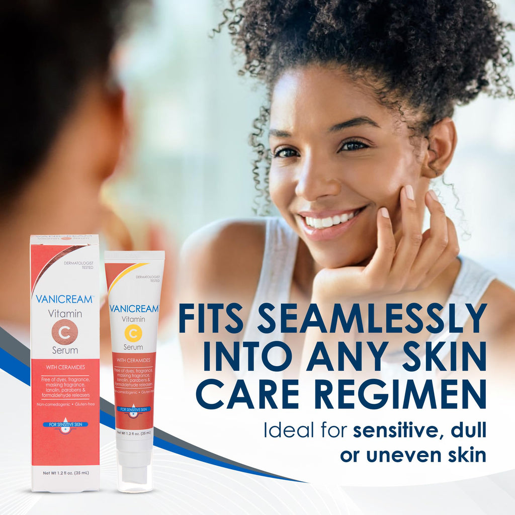 Vanicream Vitamin C Serum, 1.2 Fl Oz, Formulated without Common Irritants for Sensitive Skin, Milky and Lightweight Brightening Serum,