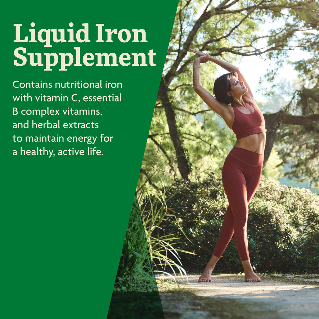 Floradix Iron & Herbs - Liquid Herbal Supplement for Energy Support - Iron Supplement with Vitamin C & Vitamin B Complex - for Men & Women - 8.5 fl oz