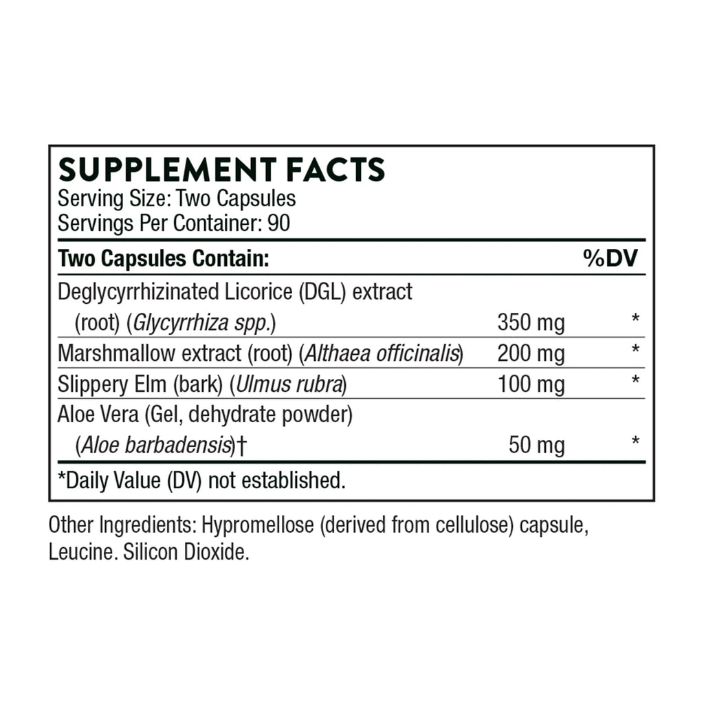 Thorne GI Relief - Digestion Supplement Supports Gut Health & Bloating Relief - Made with Marshmallow Root Extract & Digestive Enzymes - 180 Capsules - 90 Servings Thorne Au supplements