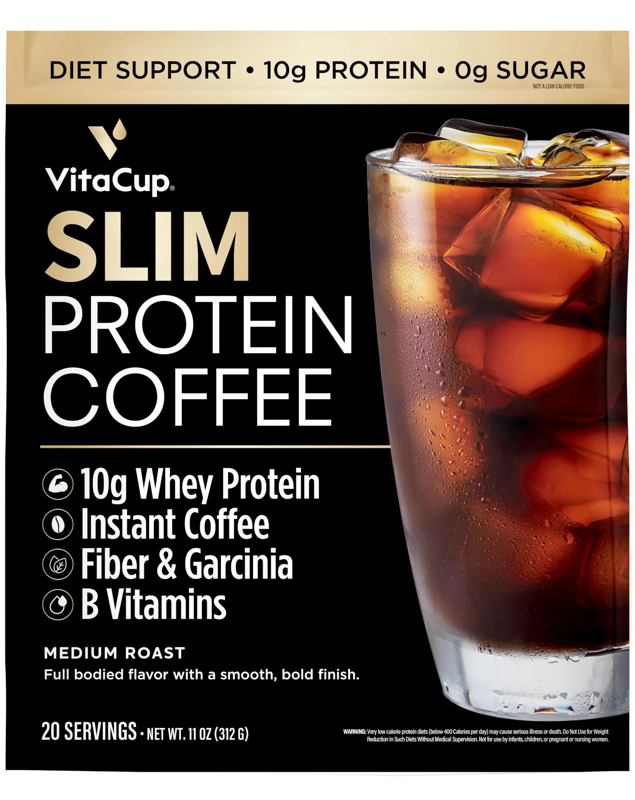 VitaCup Slim Protein Coffee for Diet Support, Instant Coffee w/Whey Protein Powder VitaCup Au supplements