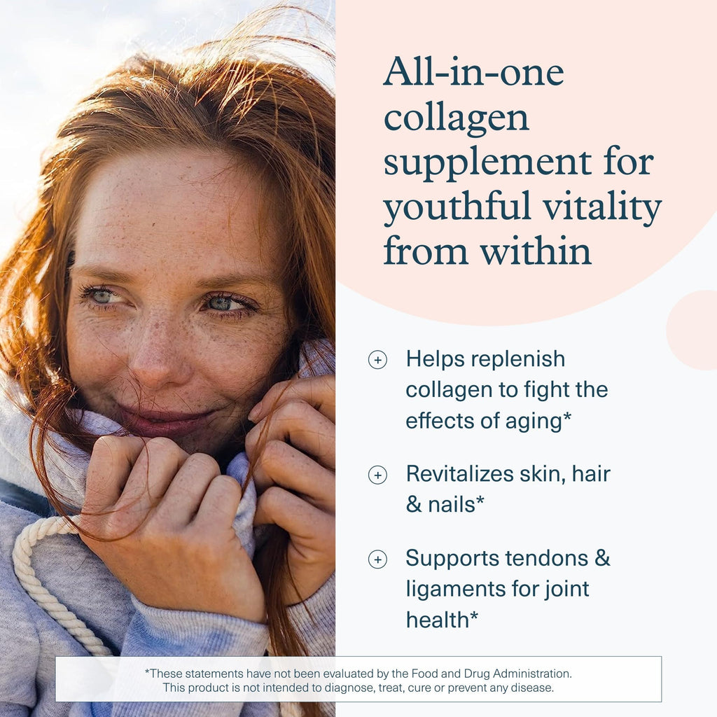 Youtheory Collagen + Biotin - Advanced Collagen Supplement - with Hydrolyzed Peptides, Vitamin C & Vitamin B