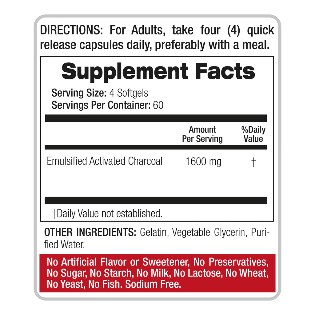 FITO MEDIC'S Lab | Activated Charcoal | 240 caps | Activated Charcoal Pills