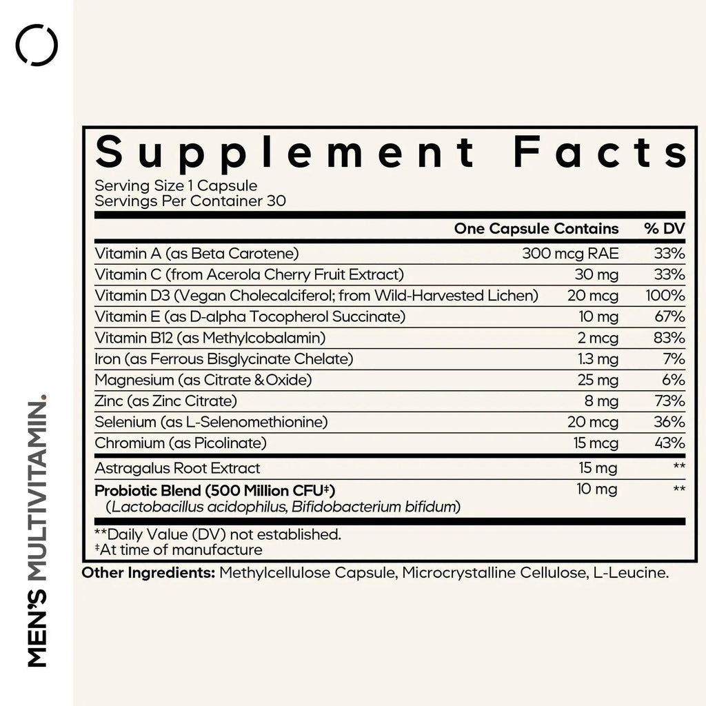 Codeage Men's Multivitamin - Daily Vitamins for Men with Vitamin A, C, D3, E, B12, Magnesium, Zinc, Iron, Chromium Codeage Au supplements
