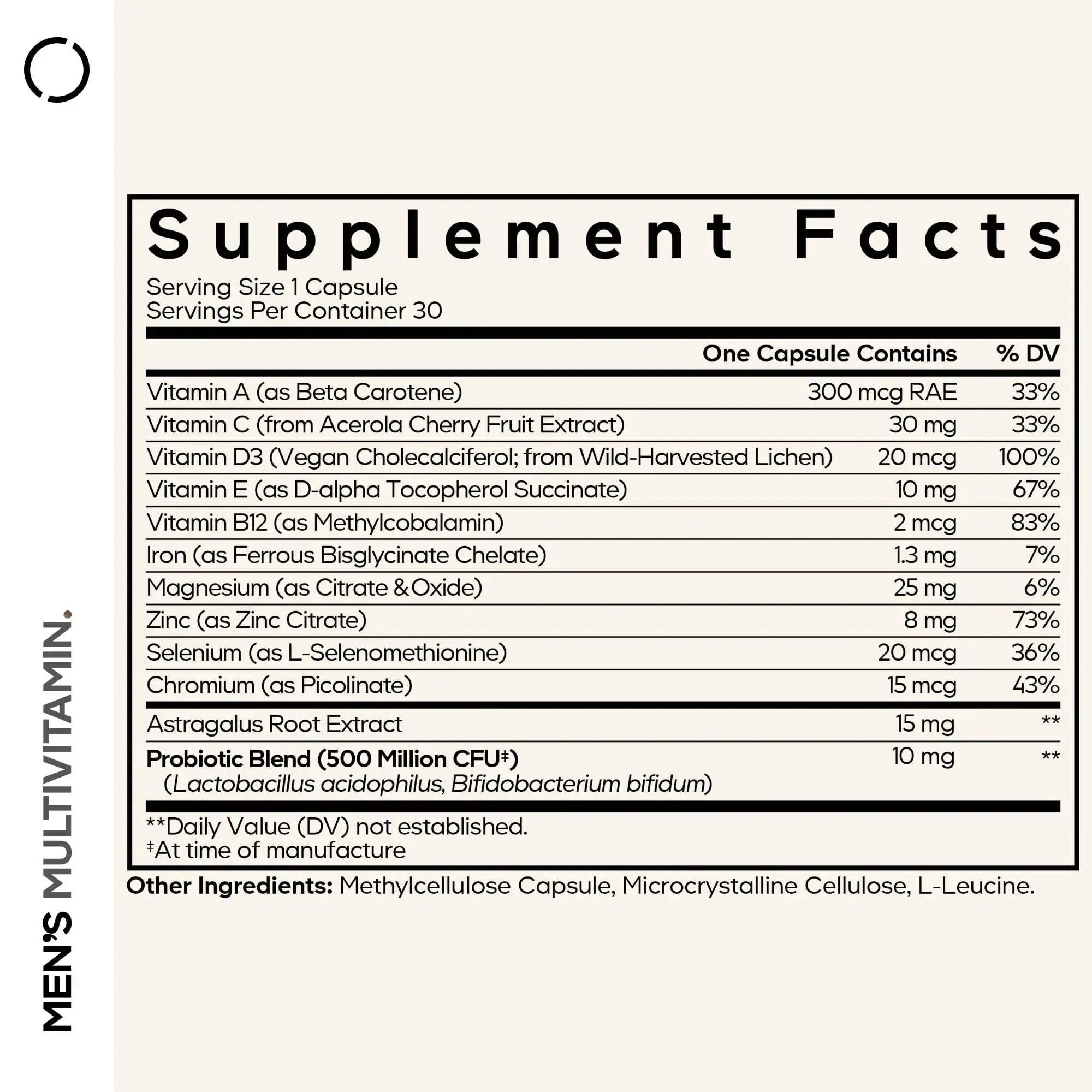 Codeage Men's Multivitamin - Daily Vitamins for Men with Vitamin A, C, D3, E, B12, Magnesium, Zinc, Iron, Chromium Codeage Au supplements