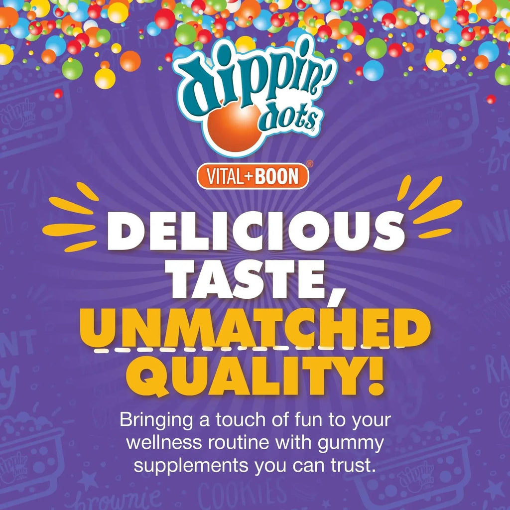 Vital+Boon Dippin' Dots - Multivitamin Gummies for Adults - Gummy Vitamins with Vitamin A, B6, C, D3, E & Folic Acid - Vegetarian Vital+Boon Au supplements