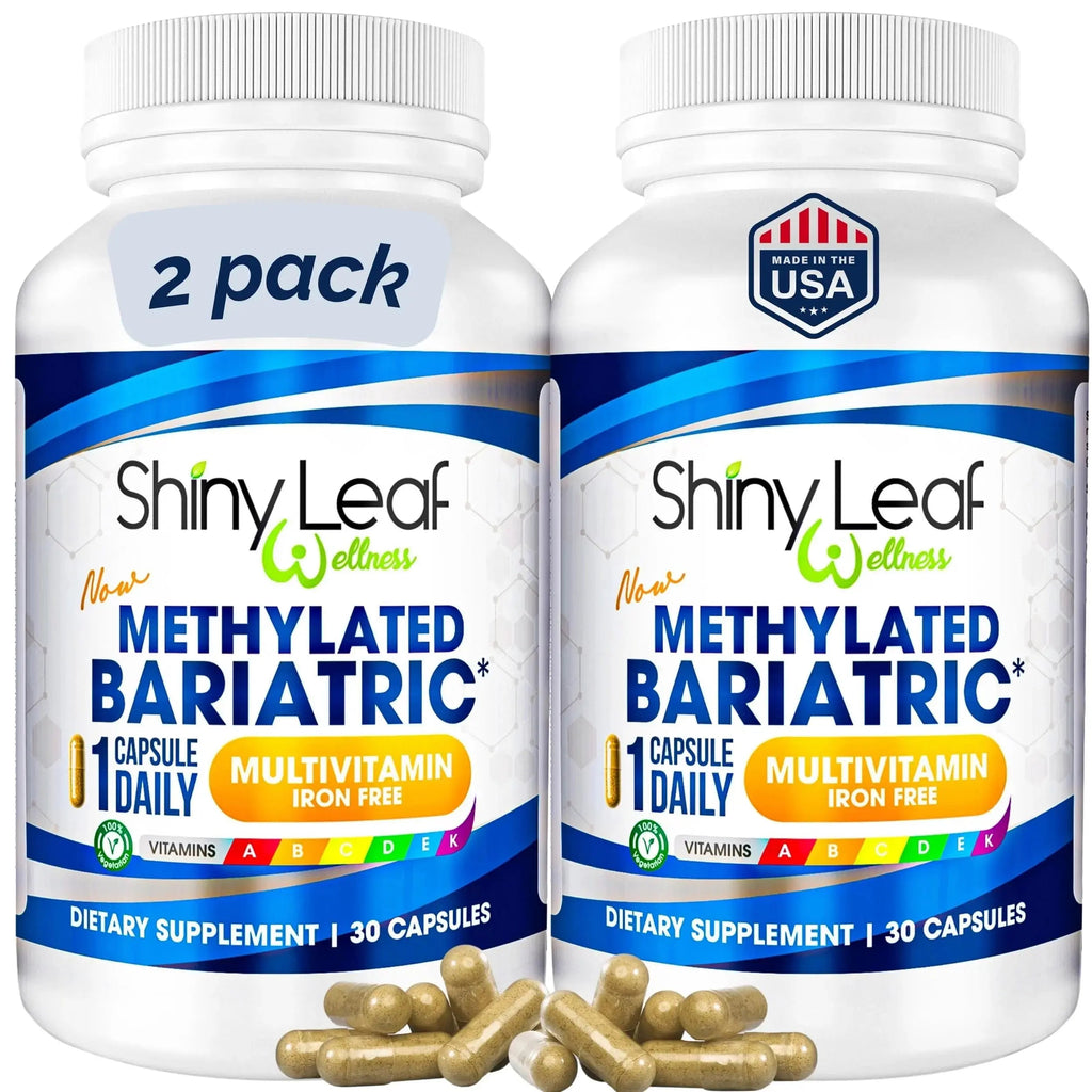 Shiny Leaf Methylated Bariatric Multivitamin Without Iron – Vitamins for Gastric Bypass & Sleeve, 1 Daily Capsule W Methylated Folate Shiny Leaf Au supplements