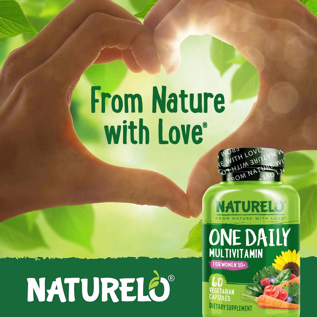 NATURELO One Daily Multivitamin for Women 50+ (Iron Free) - Menopause Support for Women Over 50 - Whole Food Supplement NATURELO Au supplements