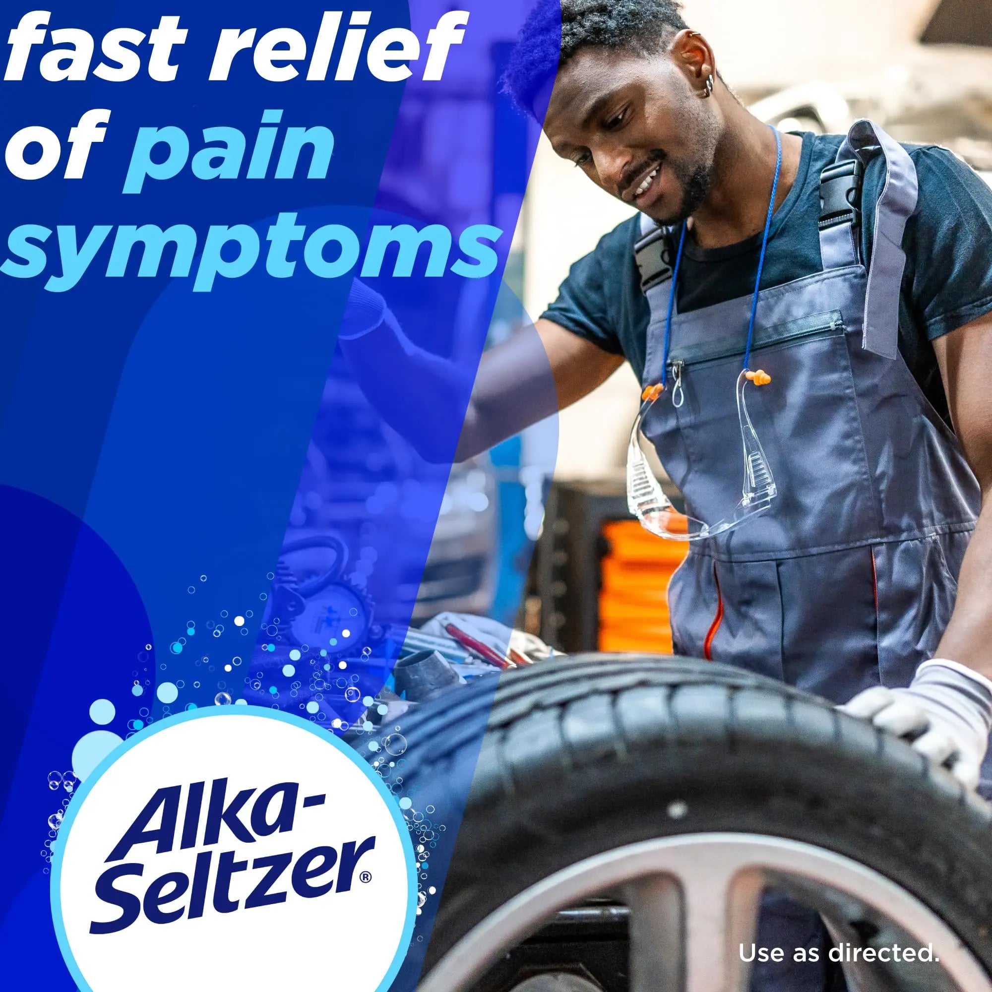 Alka-Seltzer Pain Relief, Aspirin Effervescent Tablets for Fast Pain Relief, 72 Ct Alka-Seltzer Au supplements