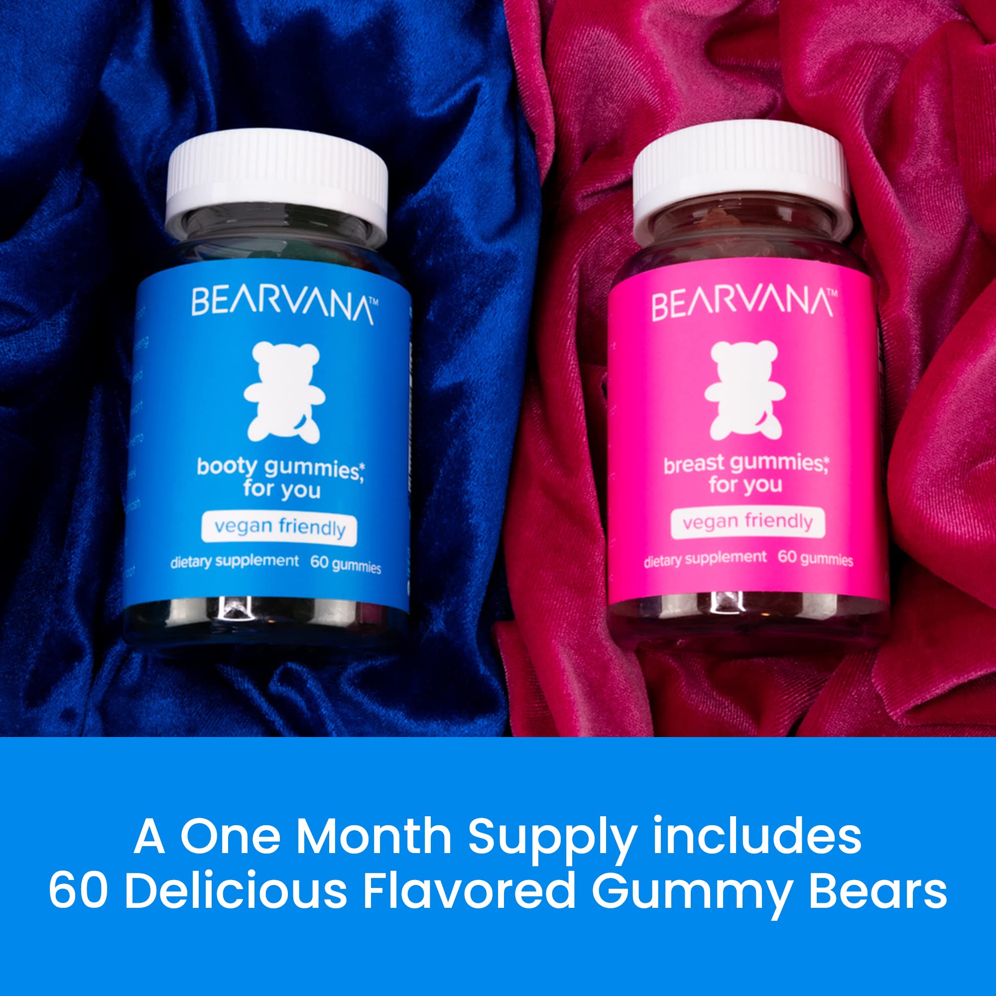 BEARVANA Top & Peach Support Combo Pack Multivitamin Gummies for Women | Includes Herbal Extracts & Essential Vitamins