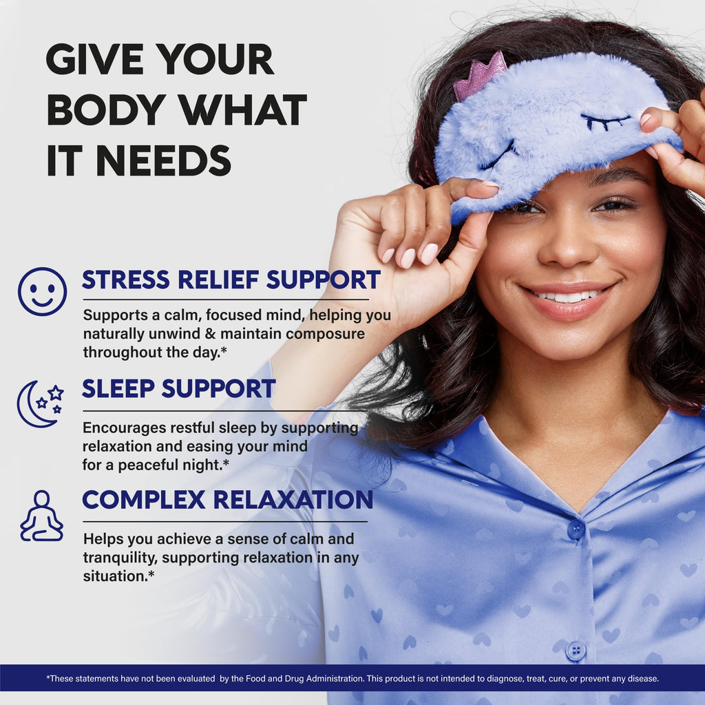 L Theanine 400 mg | L-Theanine Stress Relief | Extra Strength Supplement | Made in USA | Relaxation, Sleep & Calm Support | For Men & Women | Plant Based