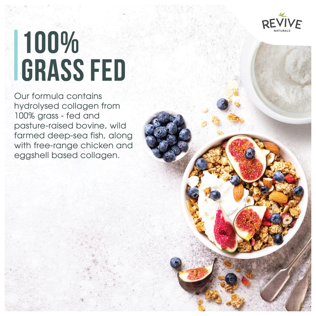 Vanilla Multi Collagen Protein Powder - 400g - Unsweetened - 5 Types of Collagen Peptides Revive Naturals Au supplements