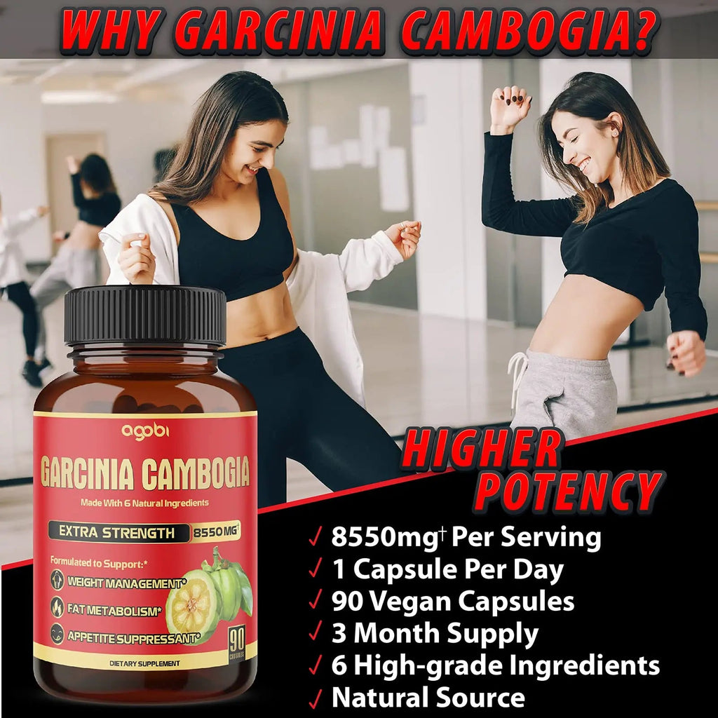 agobi Pure Garcinia Cambogia Capsules 8550mg - 6in1 with Green Tea, Arjuna, Garlic Bulb agobi Au supplements
