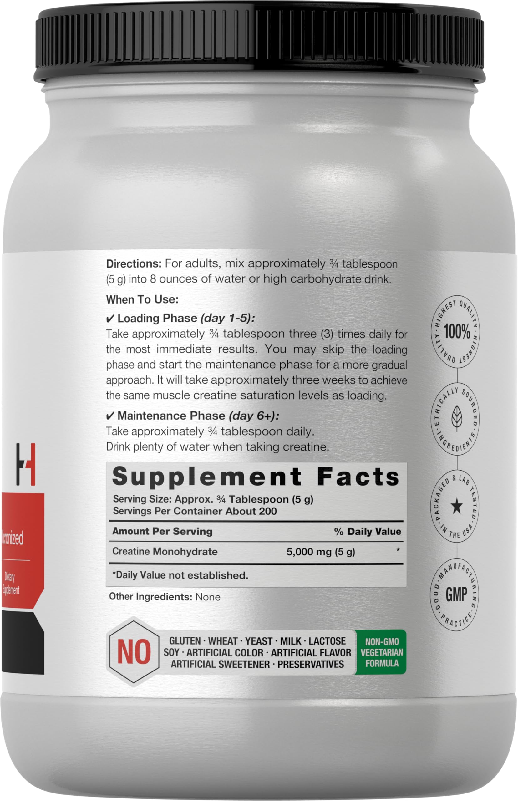 Horbäach Creatine Monohydrate Powder | 2.2lbs (35.2 oz) | Micronized and Unflavored | Vegetarian, Non-GMO, and Gluten Free Supplement Horbäach Au supplements