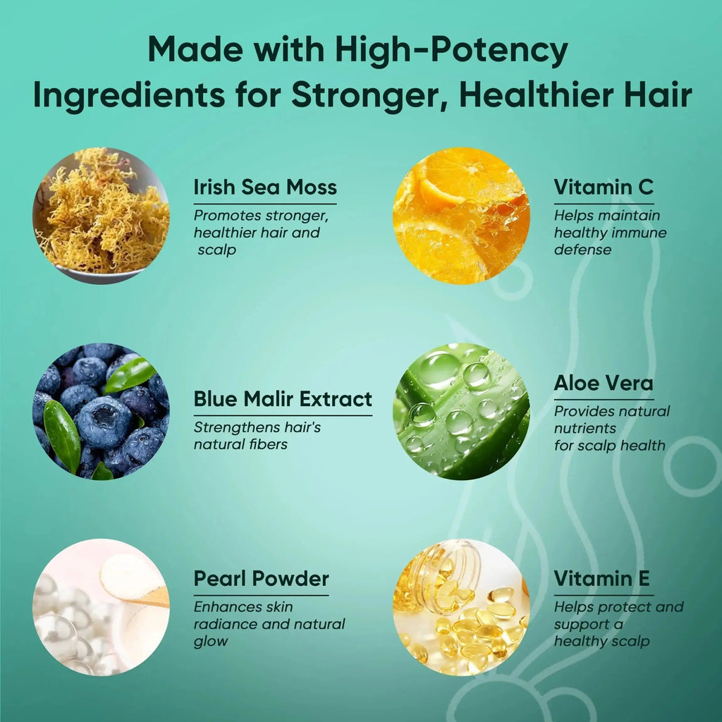 Neonomicon Balmbare Revive Gummies for Hair Loss - Sea Moss Gummies with Vitamin C, Vitamin E, Aloe Vera, Pearl Powder Supports Faster Hair Growth Neonomicon Au supplements