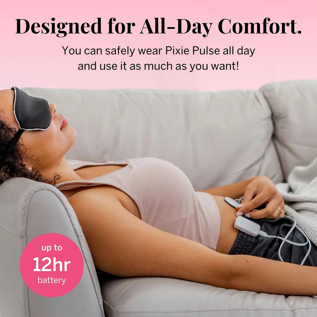 Pixie Period Pain Relief Device - Best PMS Relief Simulator with TENS Technology - Thinnest Wearable Tens Unit - Unnoticeable Under Clothes - Menstrual Cramp Comfort for Feminine Care Pixie Cup Au supplements