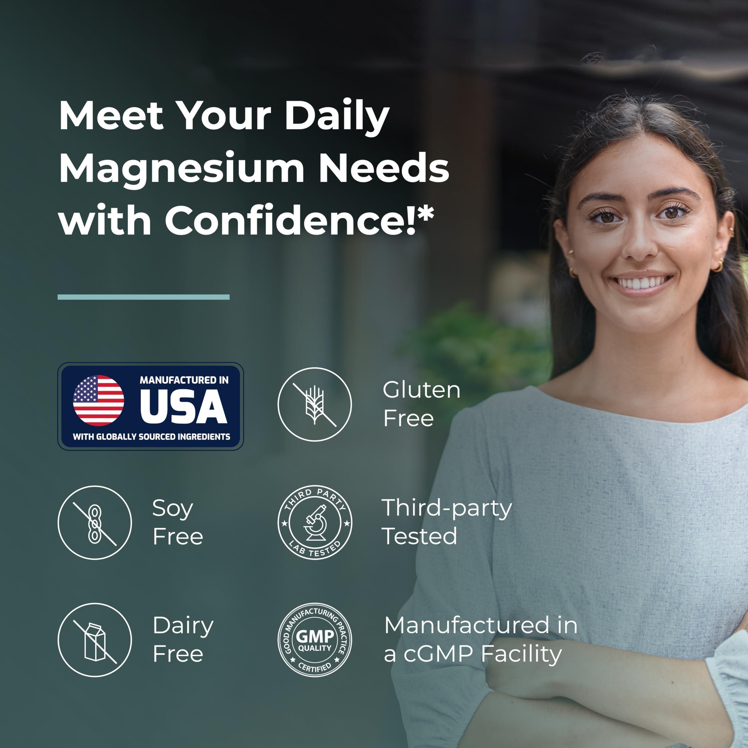 Sandhu's Magnesium Glycinate Lysinate | 120 Easy to Swallow Chelated Vegan Capsules | Magnesium Lysine Chelate Supplement for High Absorption | for Best Sleep, Leg Cramps, Relaxation Sandhu's Au supplements
