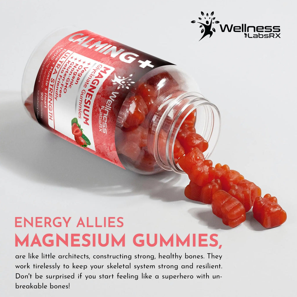 Magnesium Glycinate Gummies - 1000 mg - Magnesium Supplement to Support WELLNESS LABSRX Au supplements