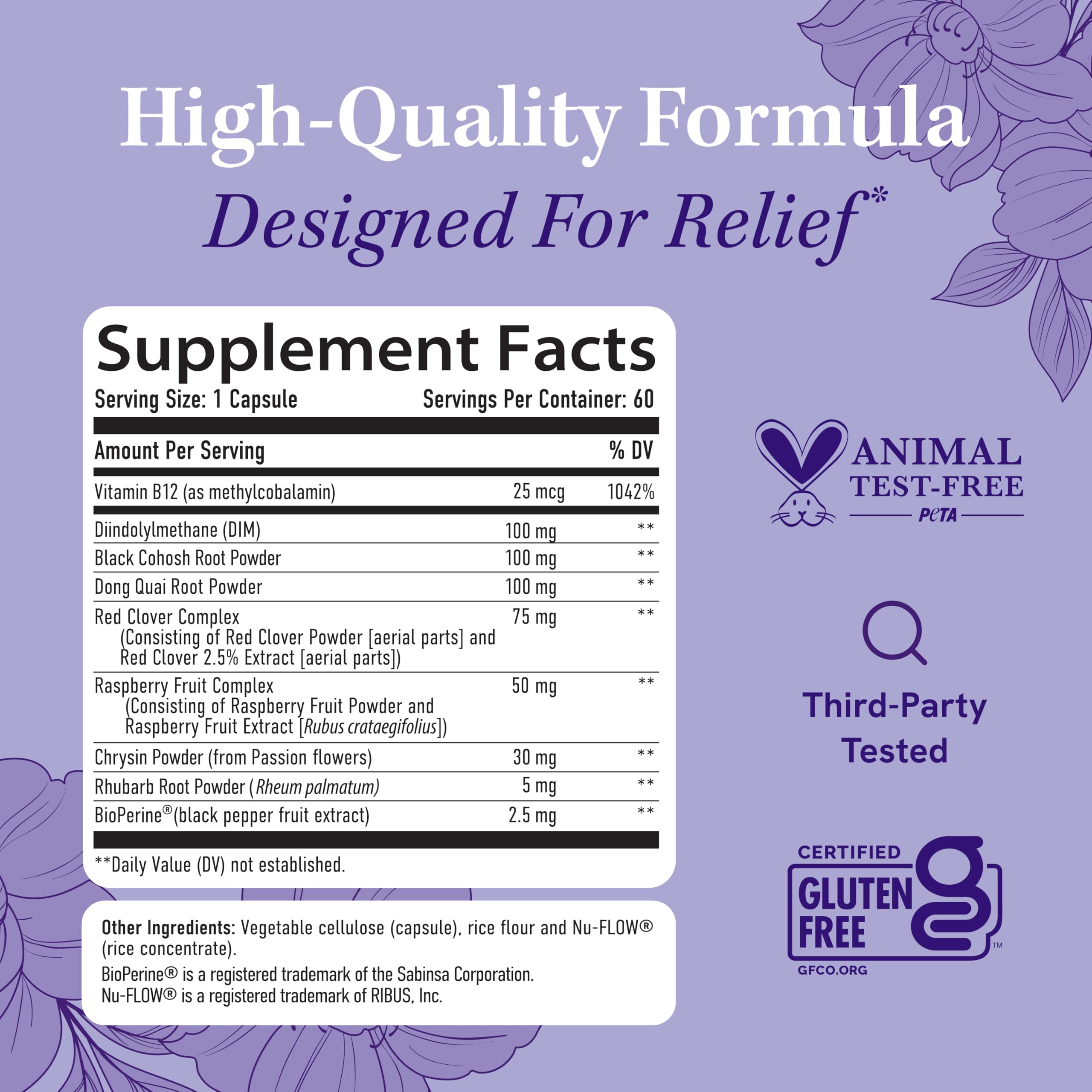 Menopause Supplements for Women Hot Flashes & Night Sweats | Hormone Balance, Menopause Relief for Women & Perimenopause Support | With Black Cohosh, DIM & Red Clover | 60 Ct (2 Month Supply) SMNutrition Au supplements