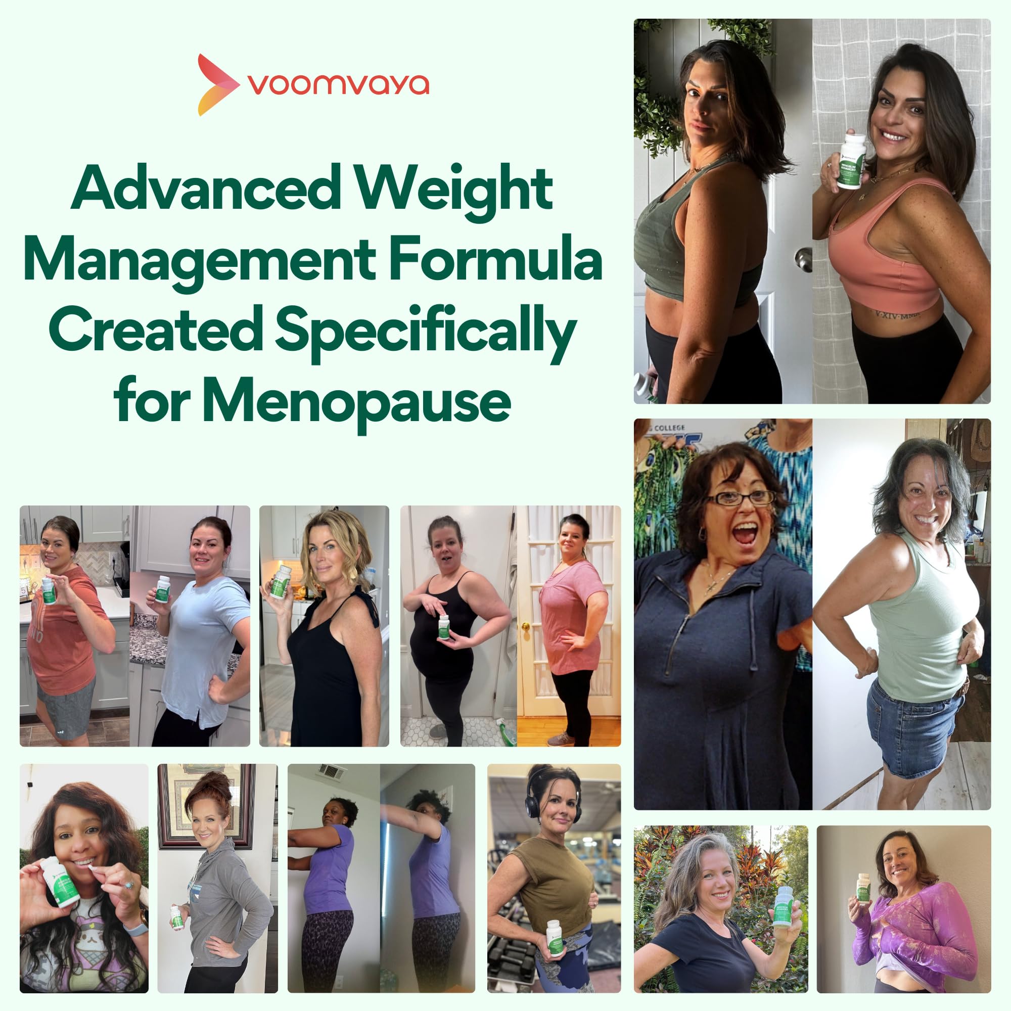 VoomVaya MenoSlim Advanced Menopause Weight Loss for Women – Menopause & Perimenopause Supplement for Women – Supports Healthy Metabolism & Overall Wellness – 60 Capsules VoomVaya Au supplements