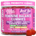 Clean Nutra Feminine Balance Gummies for Women Pineapple VaginalProbiotics pH Balance Cranberry D Mannose Supplement Inositol Black Cohosh Evening Primrose Garlic Vitex GLA Prebiotics Folate 60ct Clean Nutraceuticals Au supplements