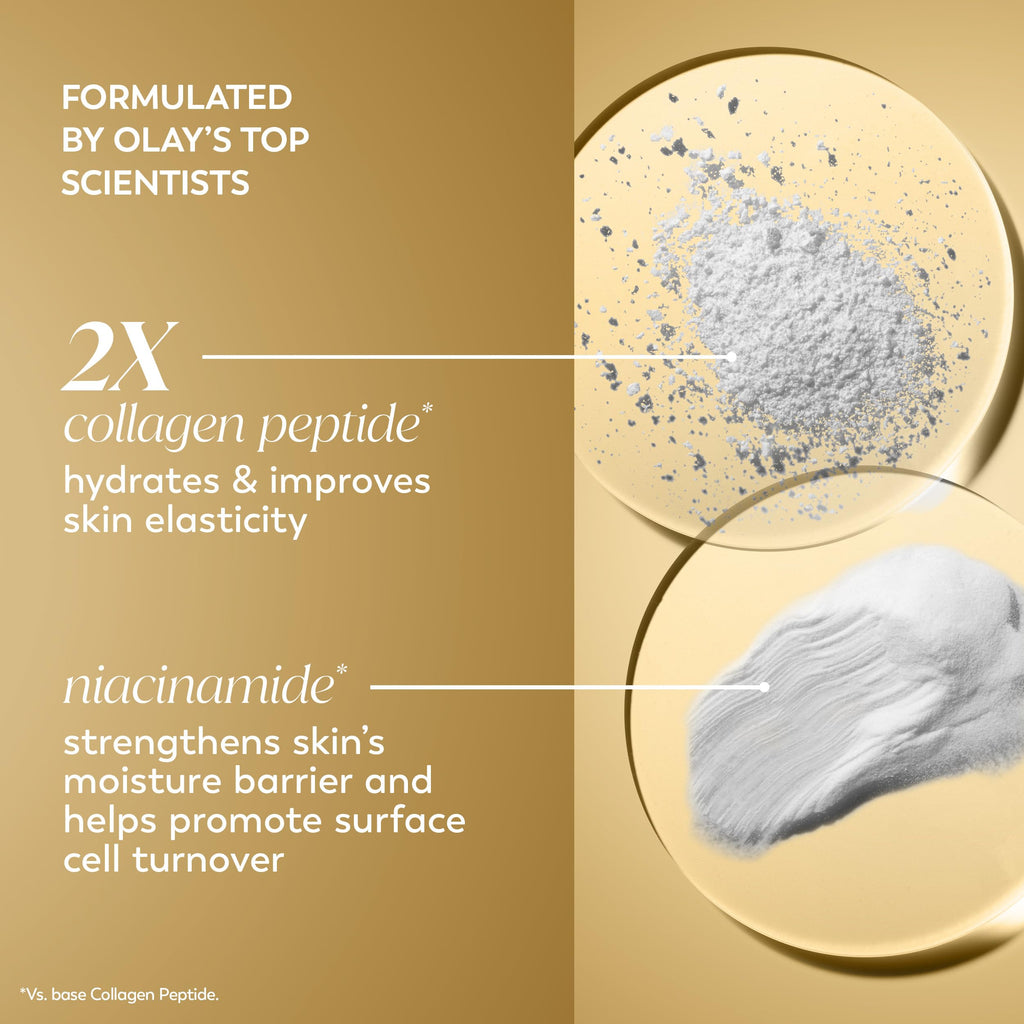 Olay Collagen Peptide Face Moisturizer, Firming Cream for Women, Fragrance-Free, Non-Greasy - Hydrating, Anti-Aging, Anti-Wrinkle