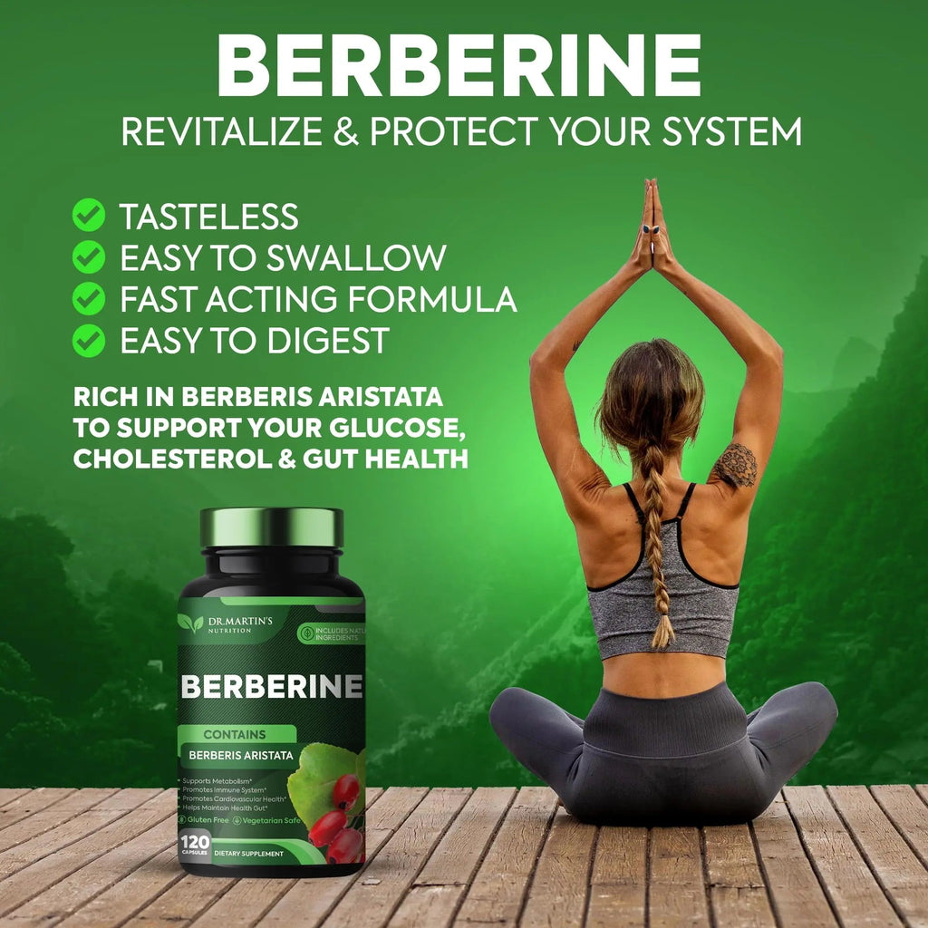Potent 1200mg Berberine Supplement | 120 Capsules | Berberine HCL Supplement For Healthy DR. MARTIN'S NUTRITION Au supplements