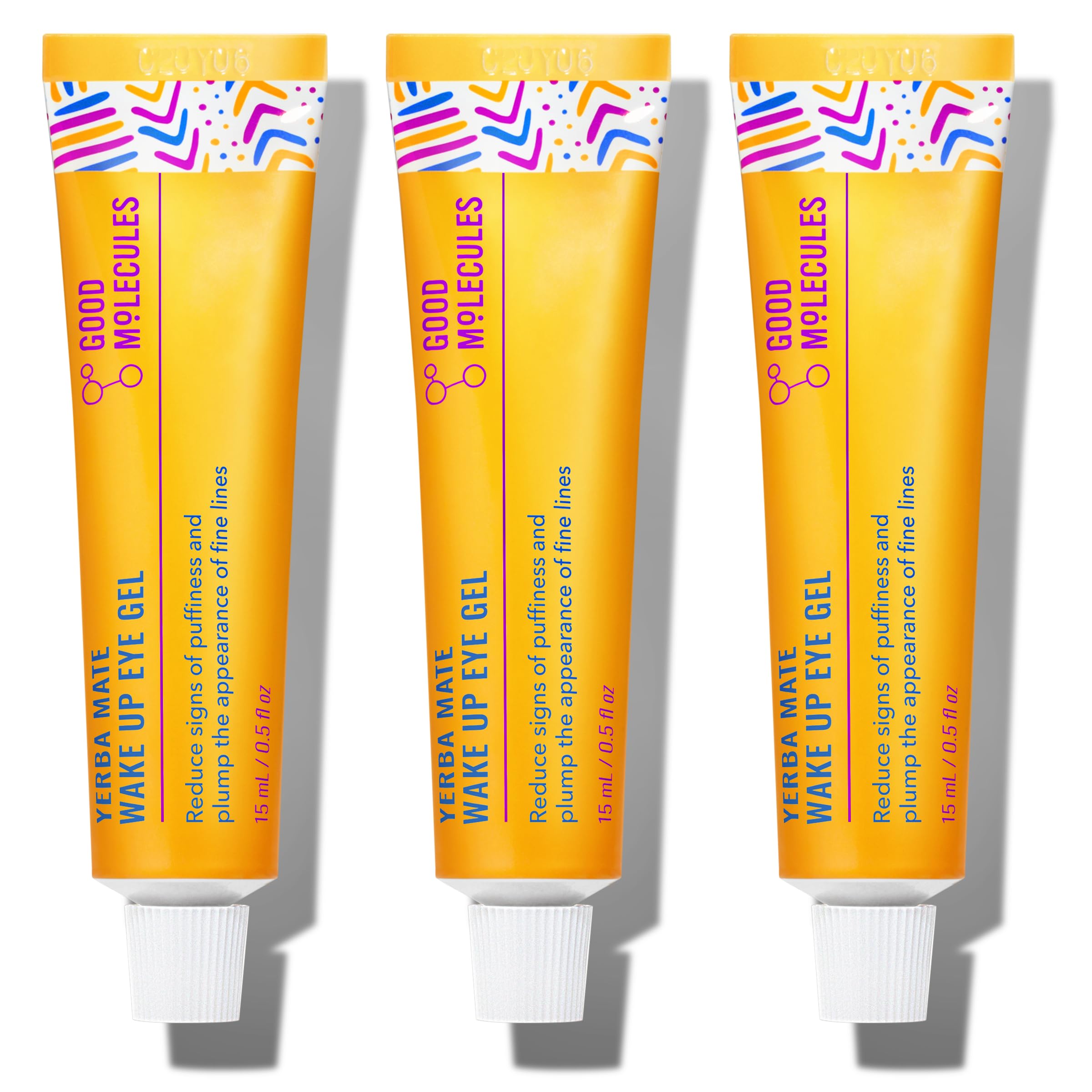 Good Molecules Yerba Mate Wake Up Eye Gel Pack 3 – 15 ml Each | Hydrating Under Eye Gel