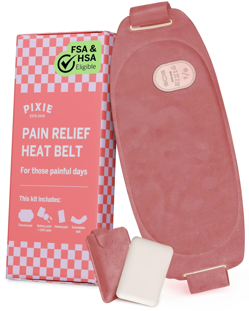 Pixie Period Heating Pad for Cramps - Thinnest Wearable Heating Pad for Feminine Care - Unnoticeable Under Clothes - Best Portable Pain Relief Heat Belt On The Market - Hours of Menstrual Pain Relief Pixie Cup Au supplements