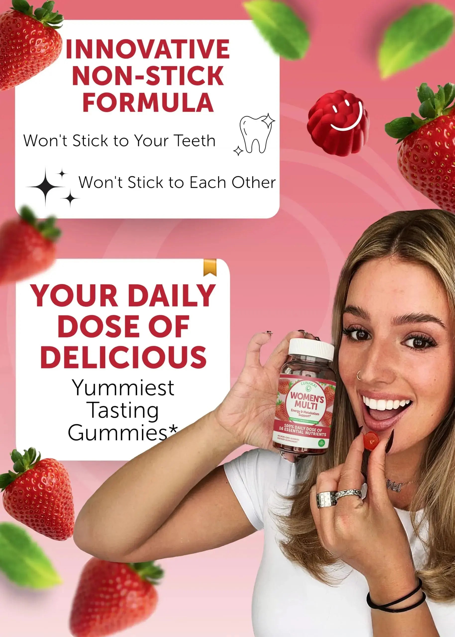Lunakai USA Made Womens Multivitamin Gummies - Delicious Daily Dose with 16 Multi Vitamins for Women Lunakai Au supplements