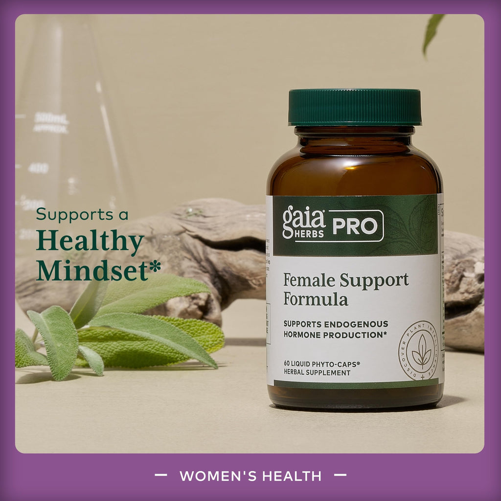 GAIA HERBS PRO Female Support Formula - Supports Healthy PMS & Menopause Fluctuations with Alfalfa Leaf, Black Cohosh Root Extract, Dandelion Root & More* - Vegan - 60 Liquid Phyto-Caps (60 Servings) Gaia Herbs PRO Au supplements