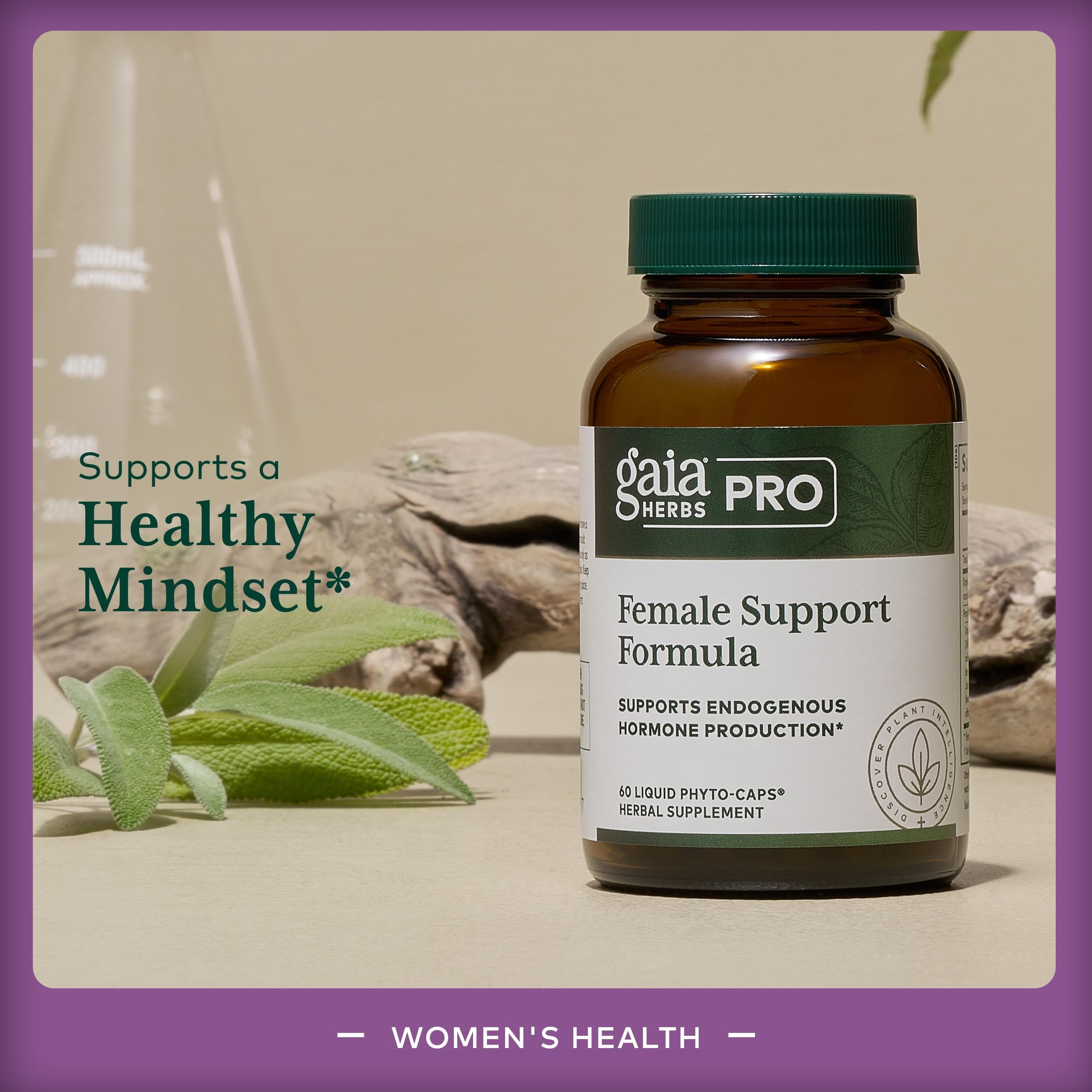 GAIA HERBS PRO Female Support Formula - Supports Healthy PMS & Menopause Fluctuations with Alfalfa Leaf, Black Cohosh Root Extract, Dandelion Root & More* - Vegan - 60 Liquid Phyto-Caps (60 Servings) Gaia Herbs PRO Au supplements