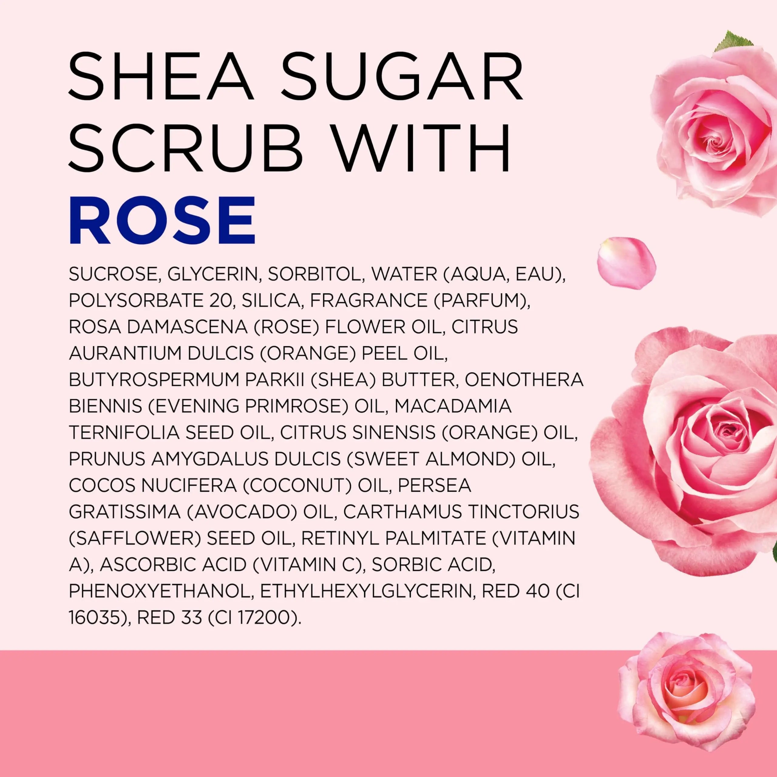 Dr Teal's Shea Sugar Body Scrub, Rose with Essential Oil, 19 oz (Pack of 3) Packaging May Dr Teal's Au supplements