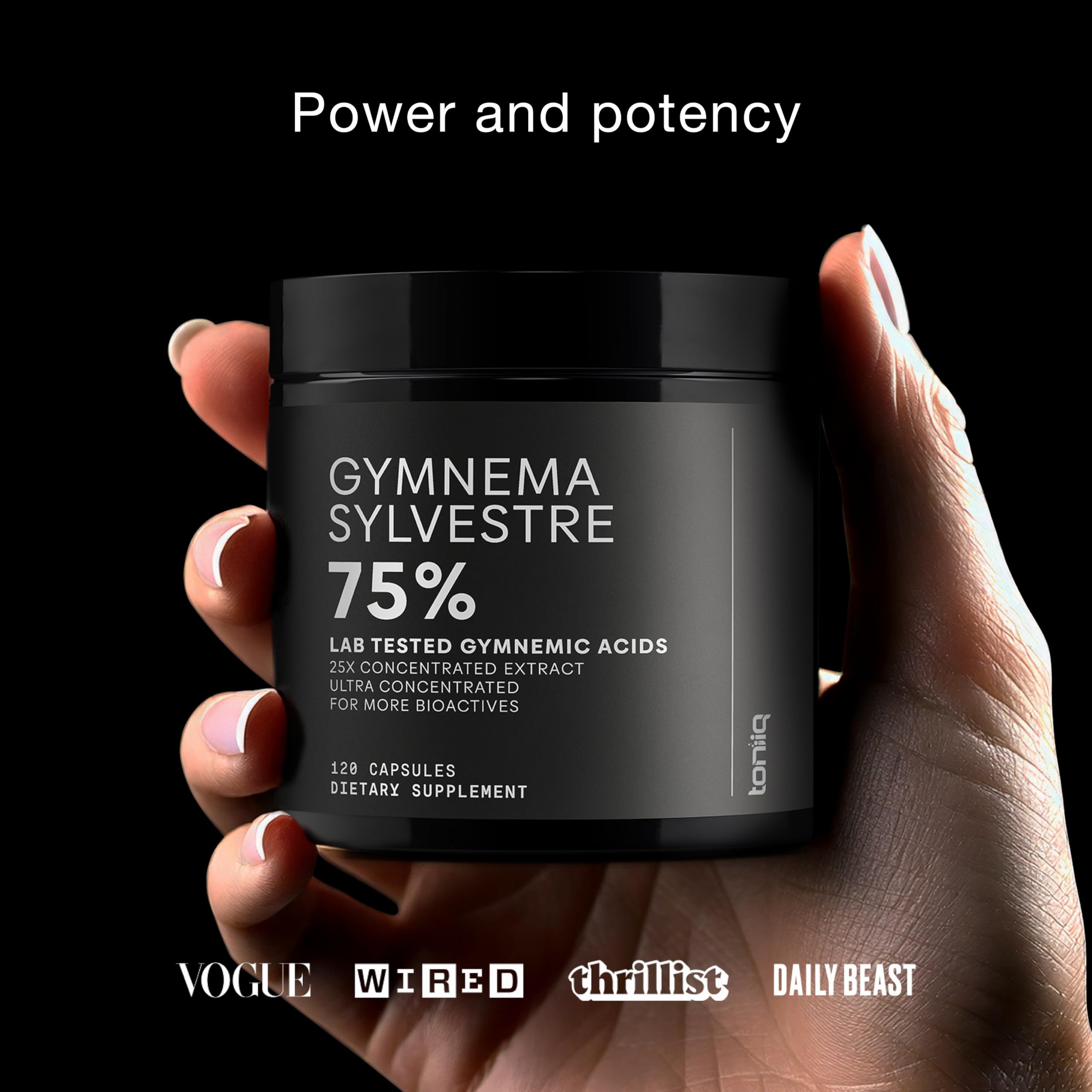 Toniiq Gymnema Sylvestre – Ultra High Potency 25:1 Extract Standardized to 75% Gymnemic Acids – 500mg Clinical Dose – Triple-Tested Purity – 120 Vegan Capsules Toniiq Au supplements